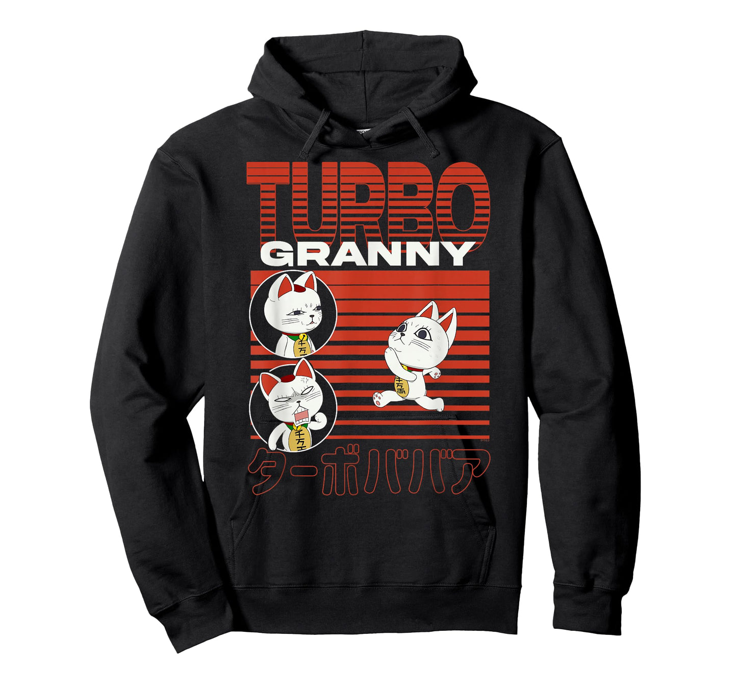 Dan Da Dan Running Turbo Granny Cat Collage Anime T-Shirt