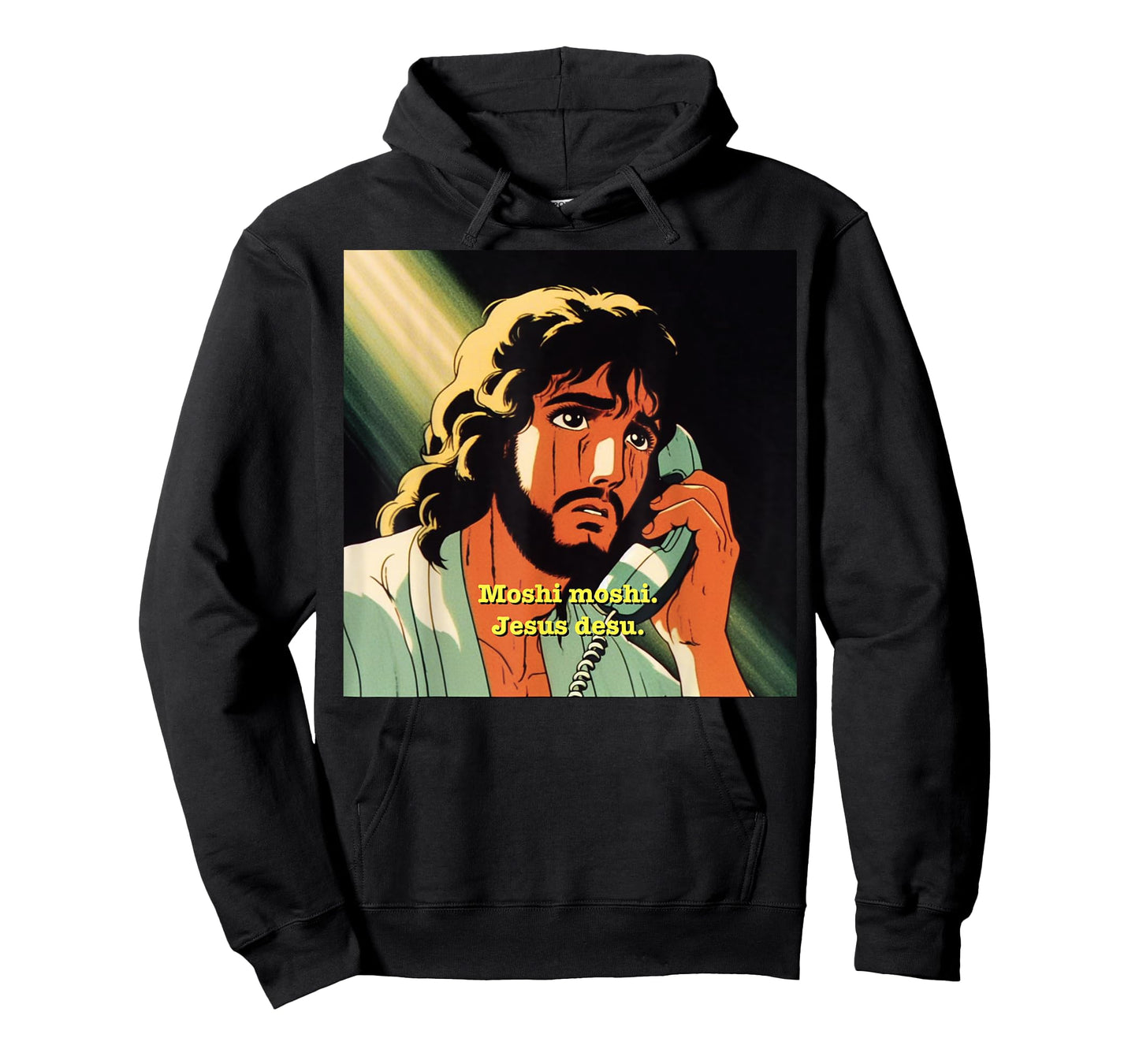 Funny Jesus Meme - Christian Anime Moshi Moshi T-Shirt