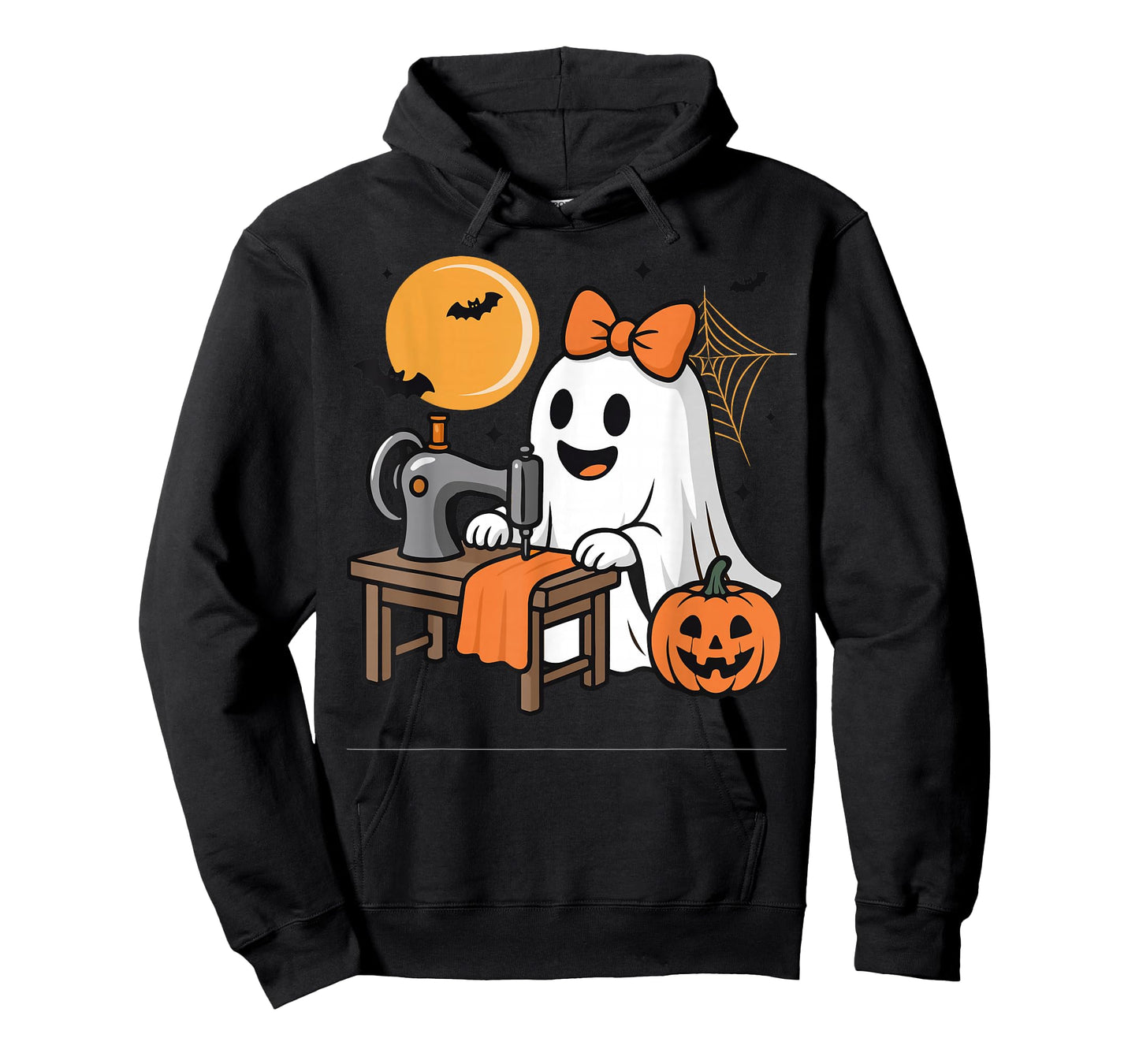 Funny Sewing Ghost for Women Cute Quilting Halloween Girl T-Shirt