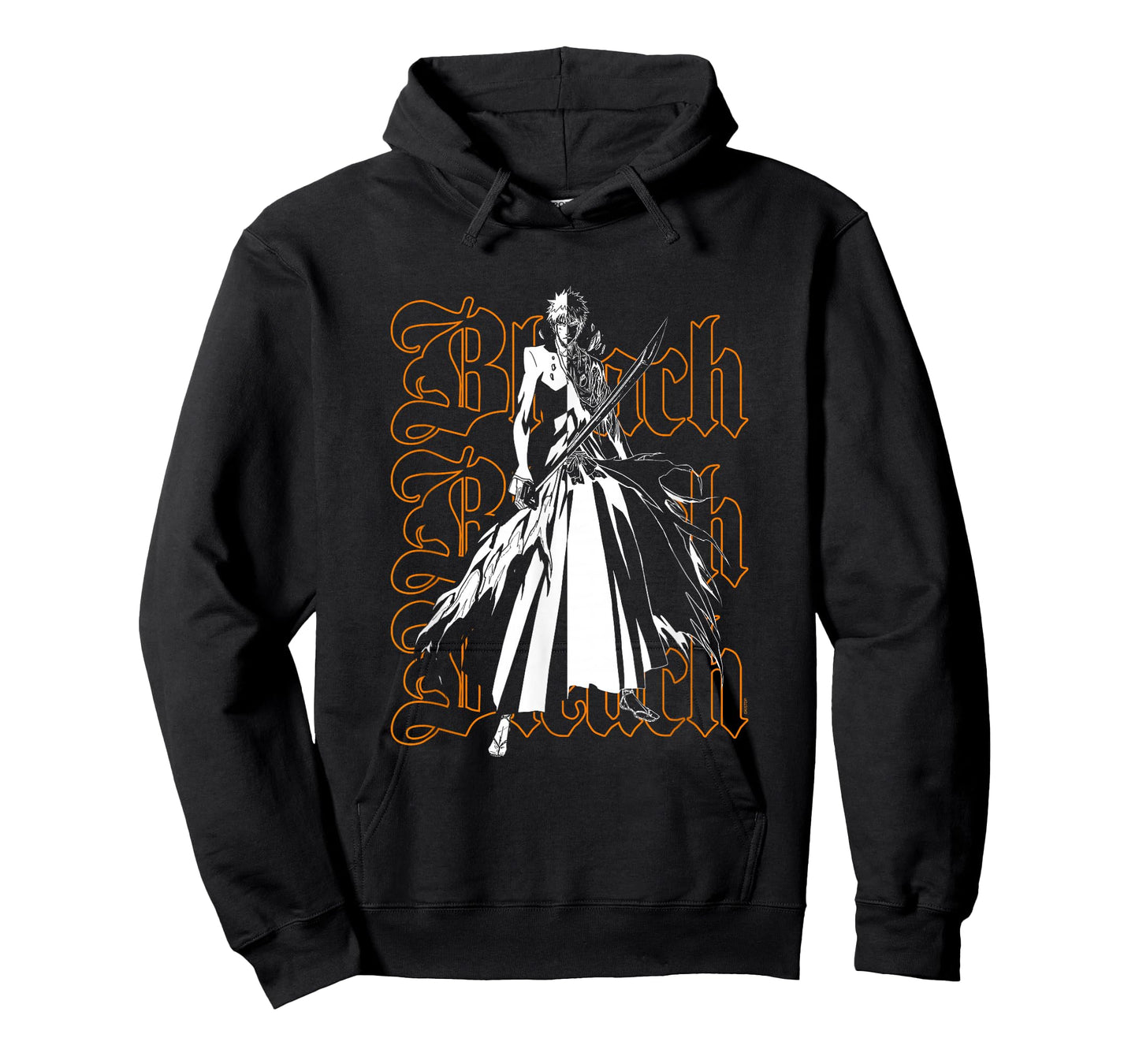 Bleach Ichigo & Repeating Gothic Logo Anime T-Shirt