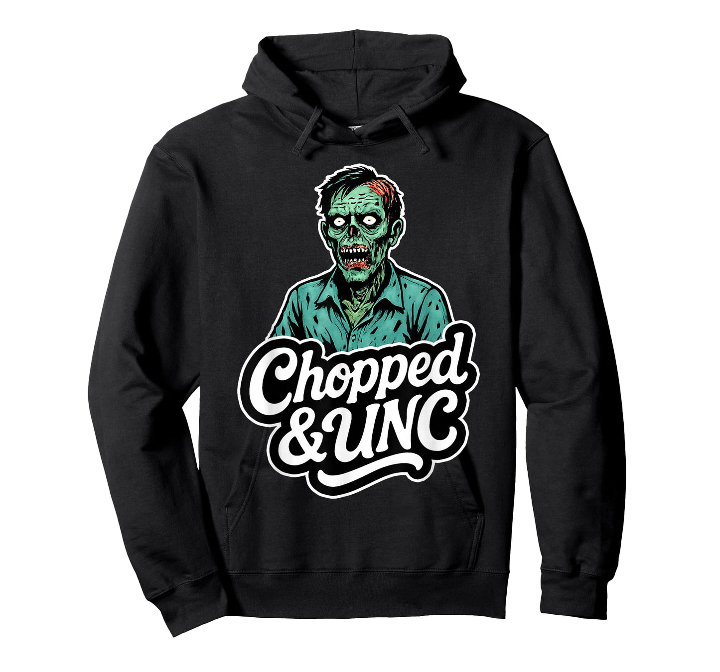 Funny Chopped and UNC Halloween Zombie Teen Slang No Rizz. T-Shirt