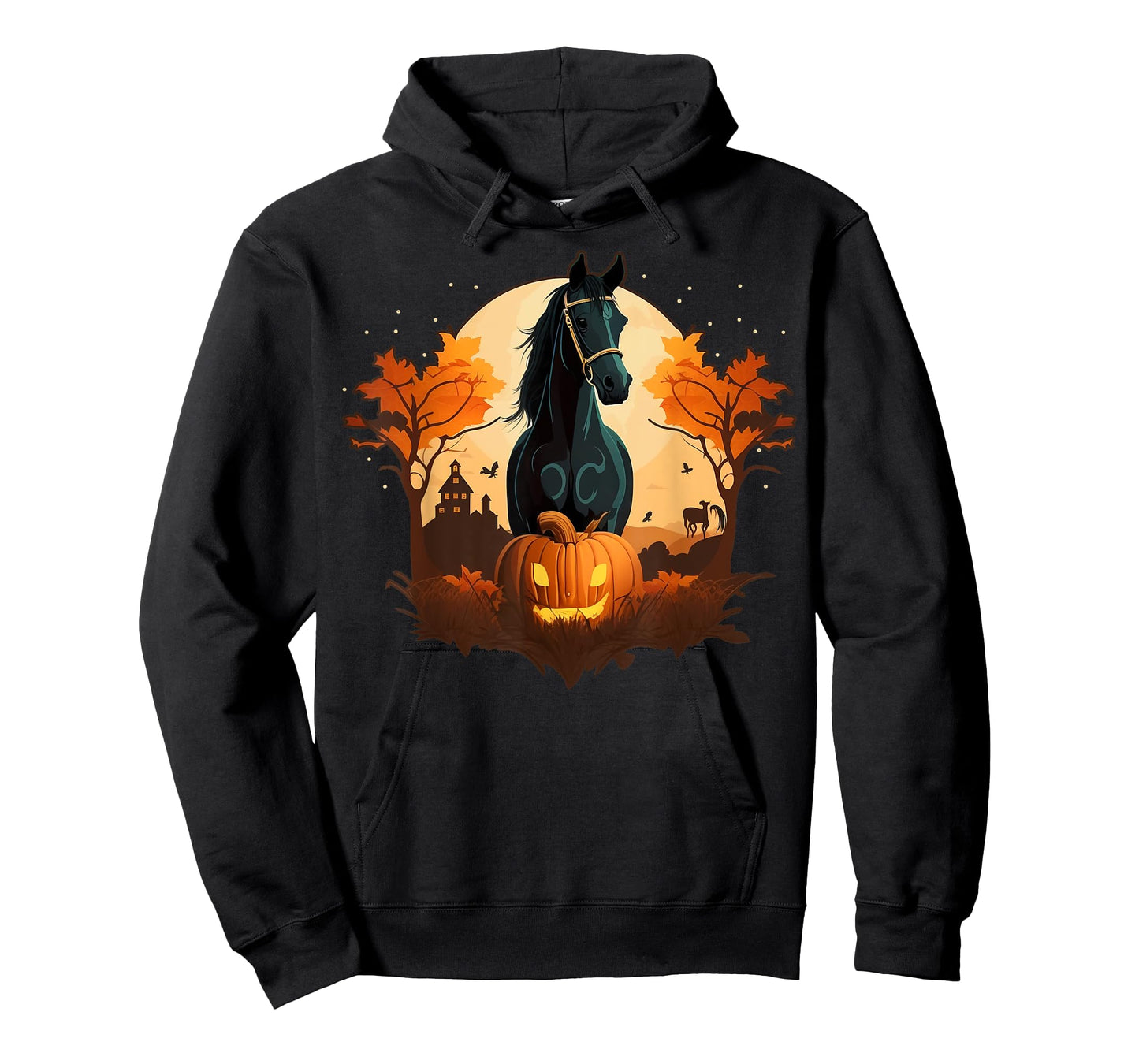 Pumpkin Horse costume on Horse Halloween T-Shirt