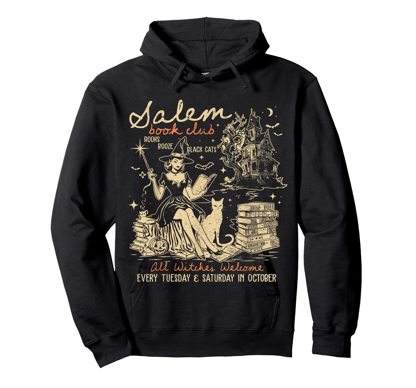 Funny Salem Book Club Bookish Witch Spicy Book Halloween T-Shirt
