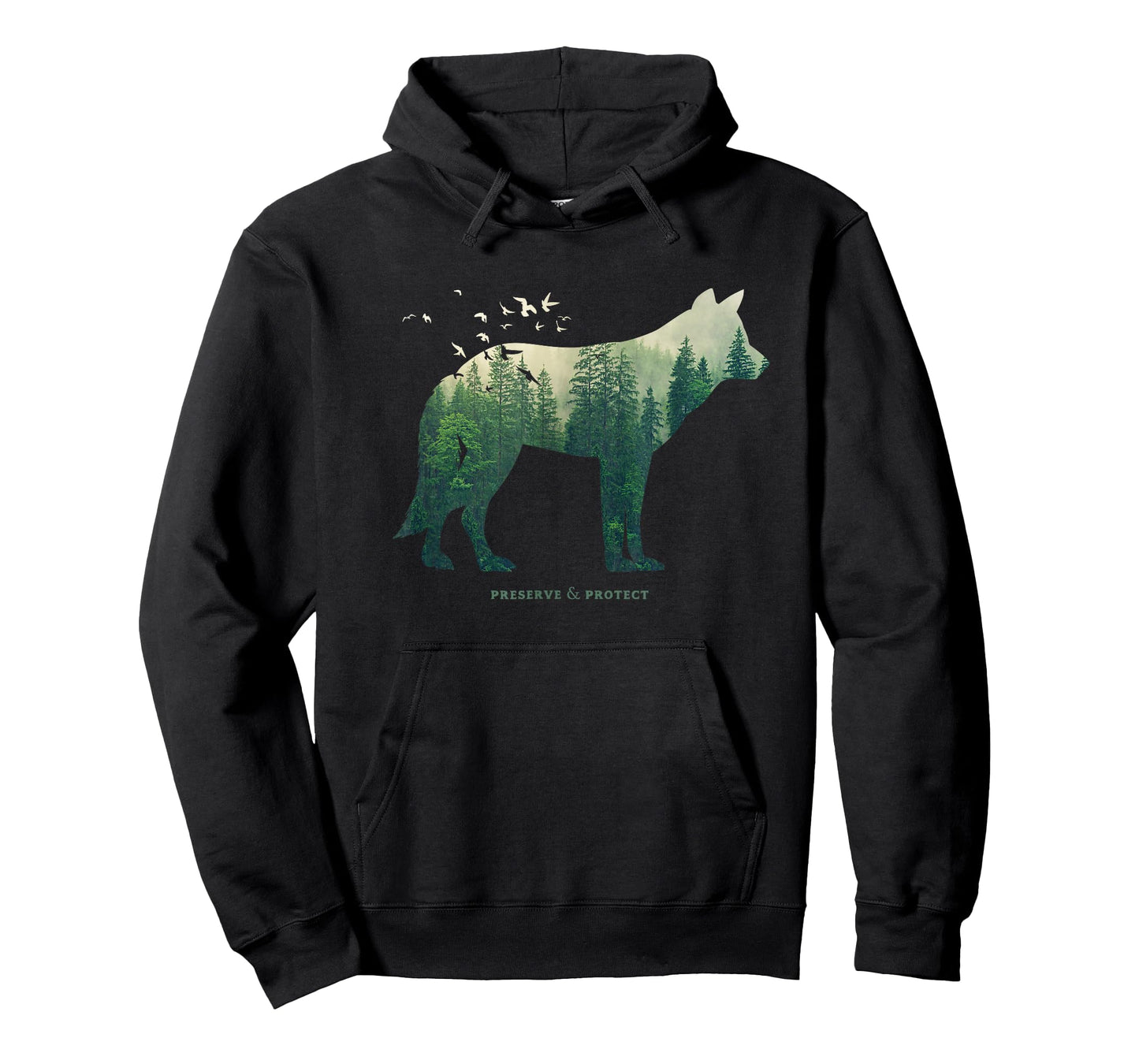 Preserve & Protect Environmental Protection Climate Protection Wolf Silhouette T-Shirt