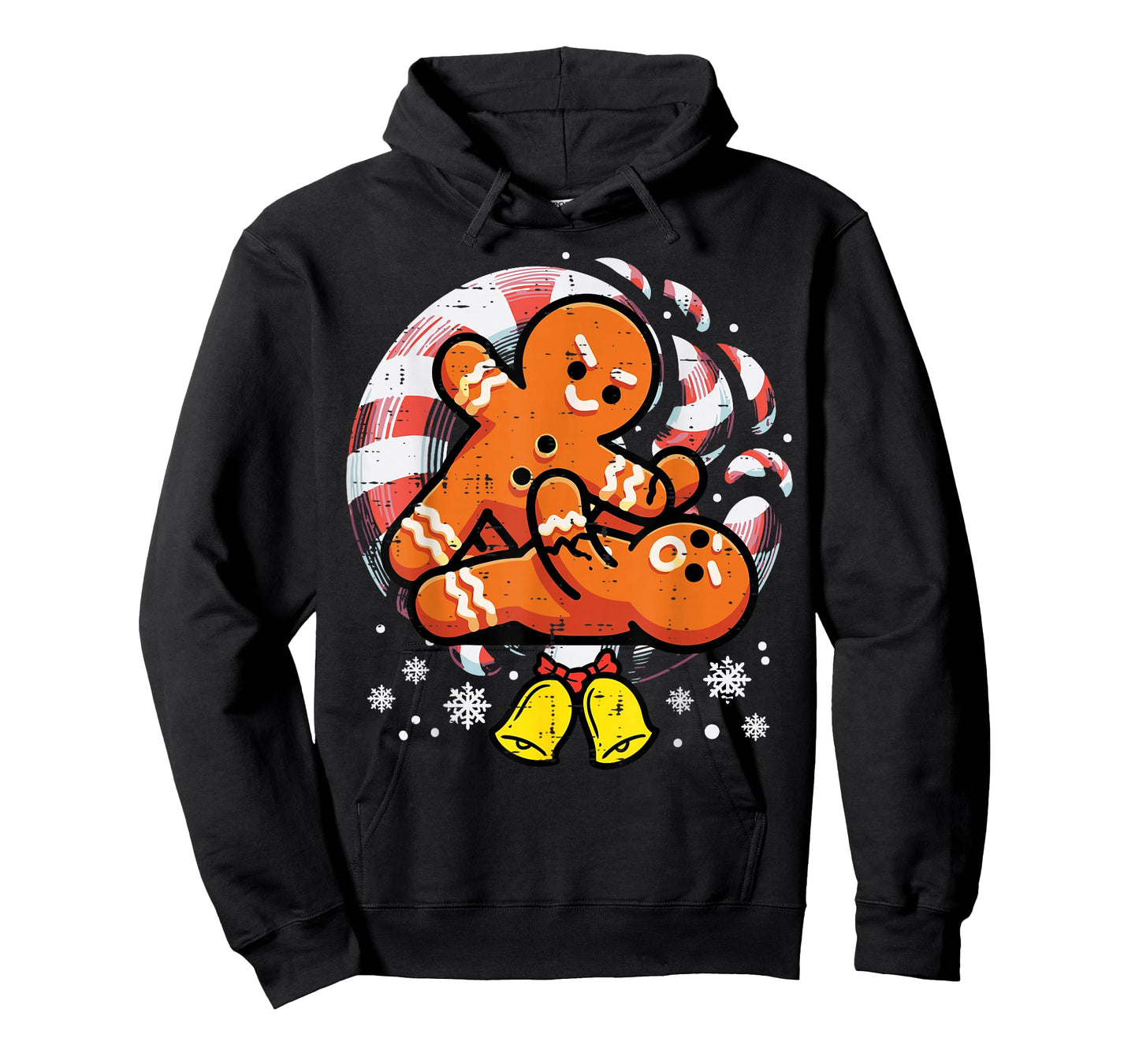 Christmas Jiu Jitsu Gingerbread Xmas Bjj Wrestling Men Kids T-Shirt