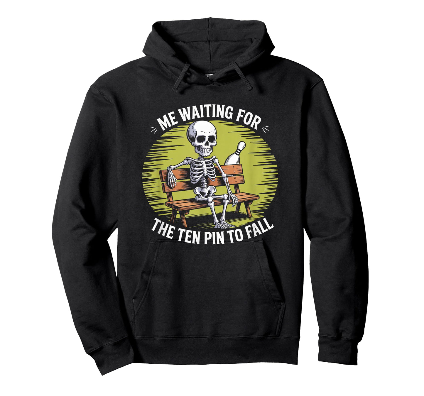 Funny Skeleton Bowling Team Humor Ten Pin Design T-Shirt