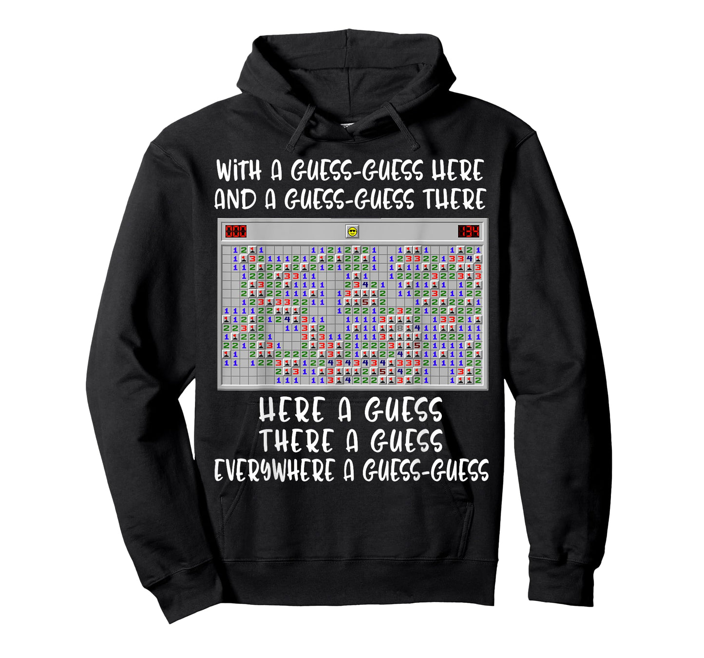 Guess-Guess Minesweeper Game Kids Old Computers Men Gift T-Shirt