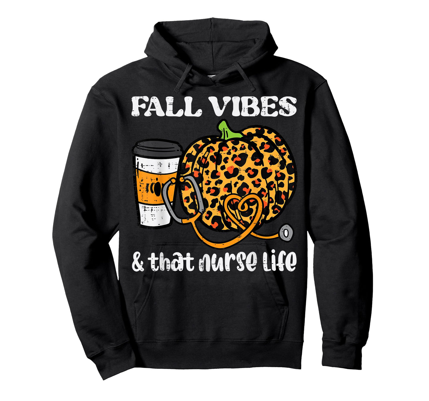 Pumpkin Fall Vibes Nurse Halloween Thanksgiving Scrub Women T-Shirt