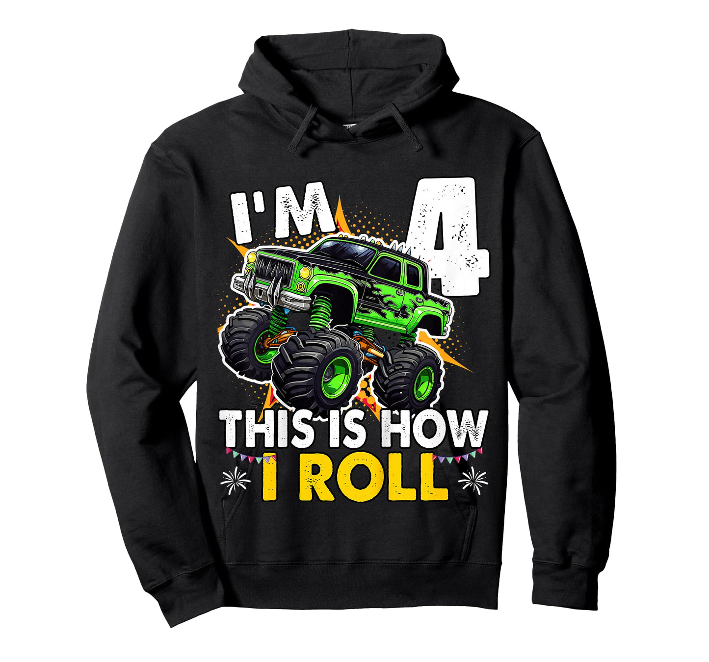 4 Year Old Monster Truck 4th Birthday boy T-Shirt