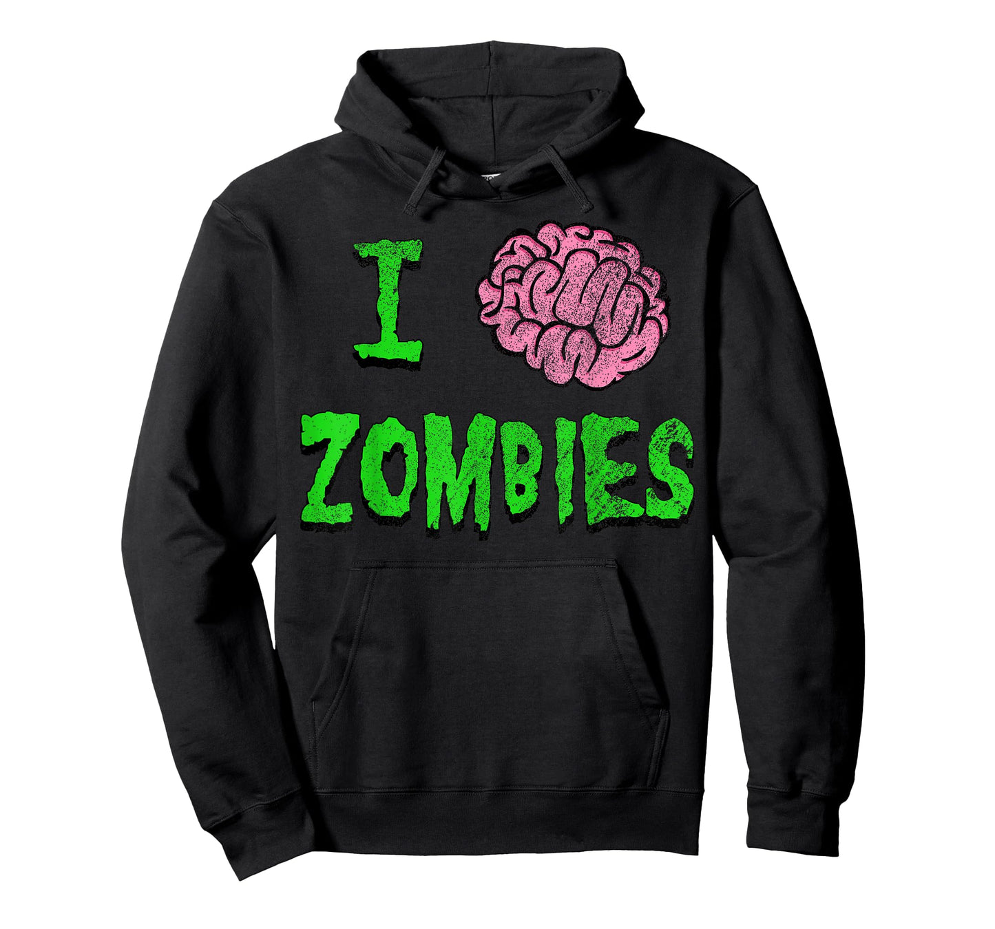 I Heart Zombies - I Brain Zombies Shirt - Distressed Grunge T-Shirt