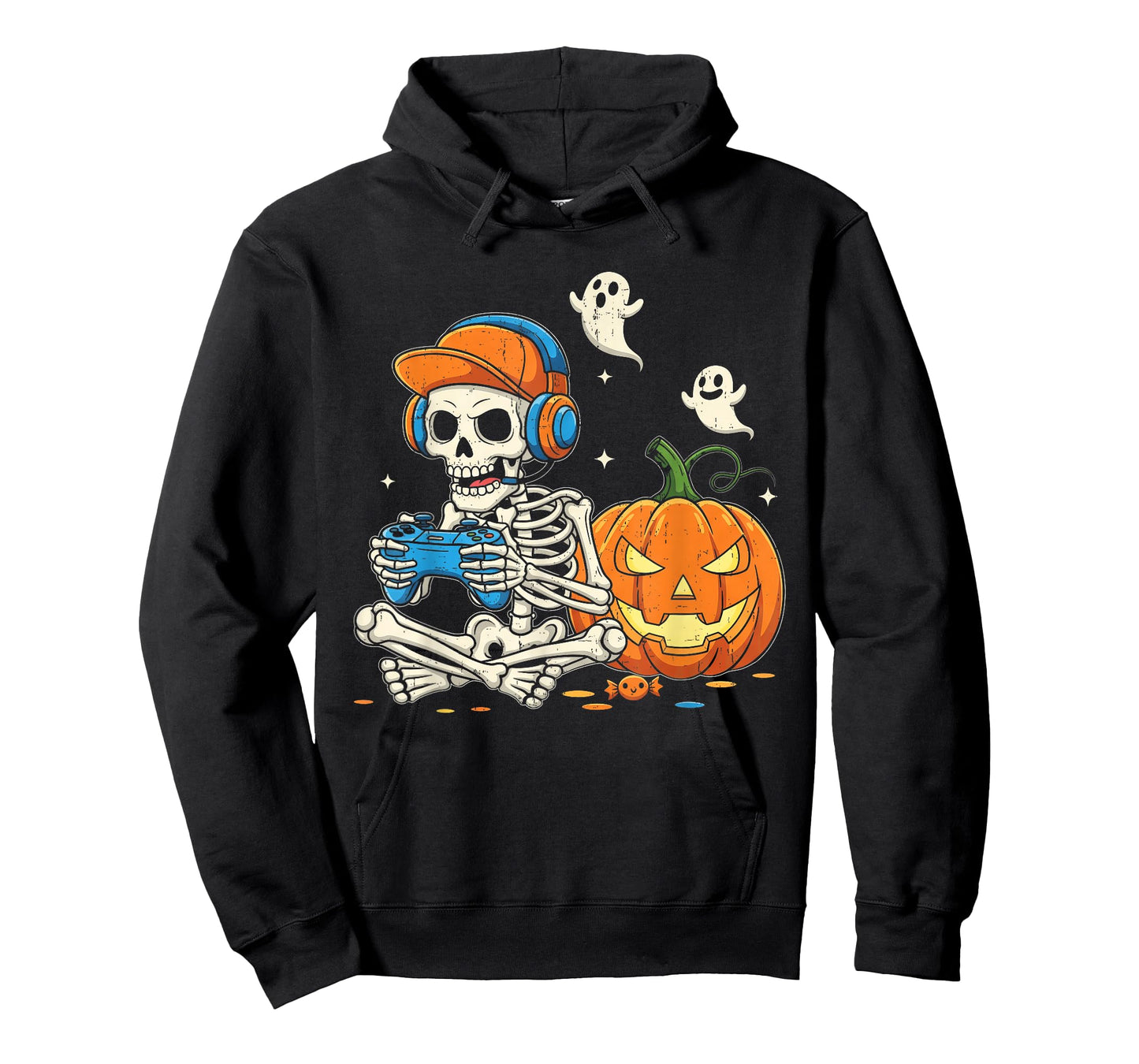 Halloween Shirts Cool Teen Boy Skeleton Gaming Men Halloween T-Shirt