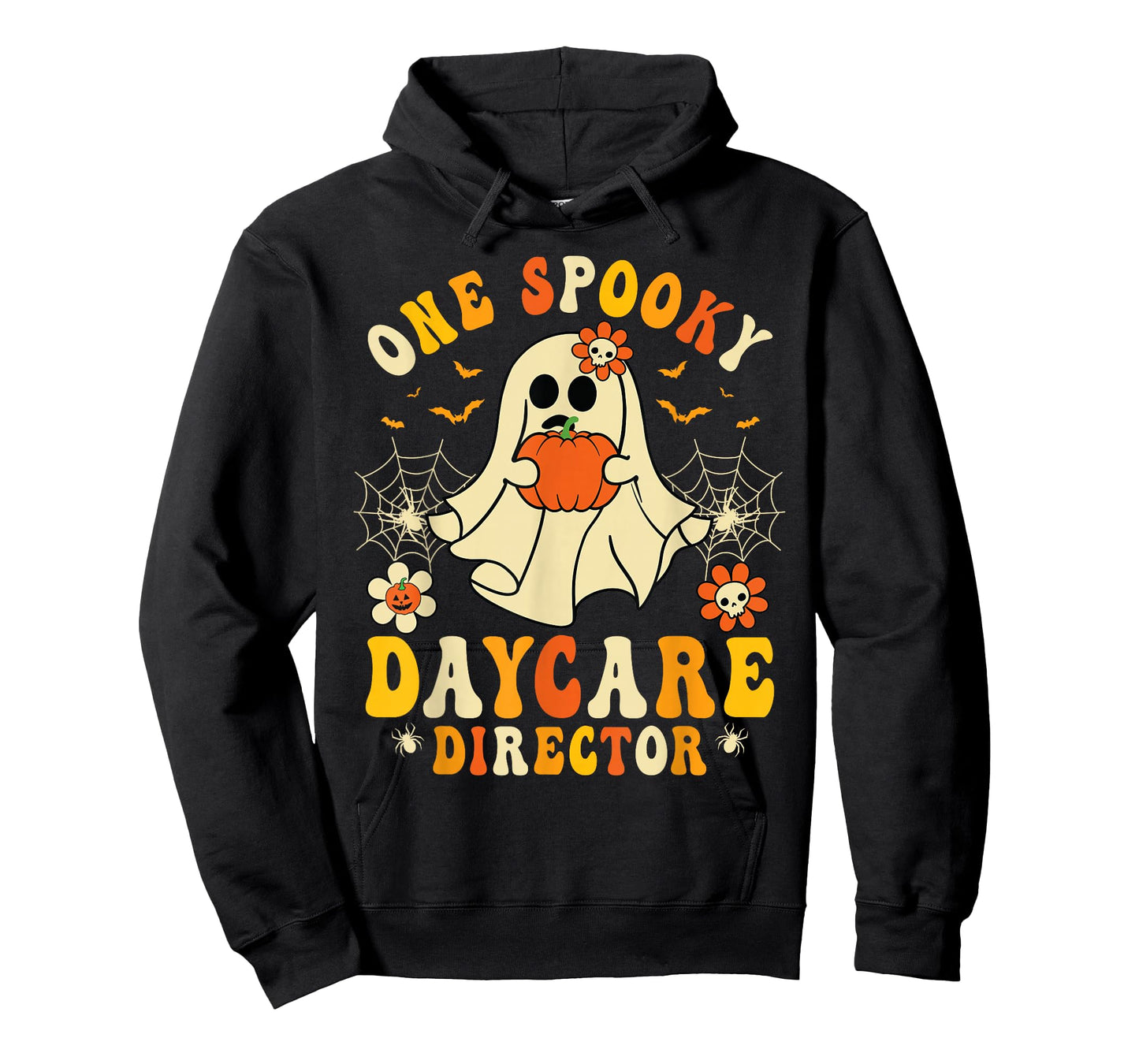One Spooky Daycare Director Retro Halloween Ghost Pumpkin T-Shirt
