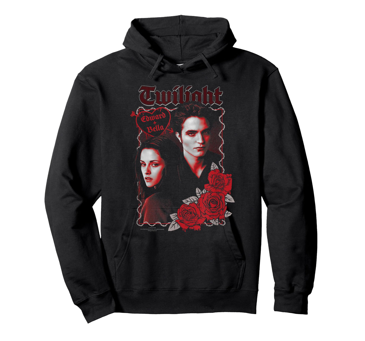 Twilight Saga Movies Edward and Bella Love with Roses T-Shirt