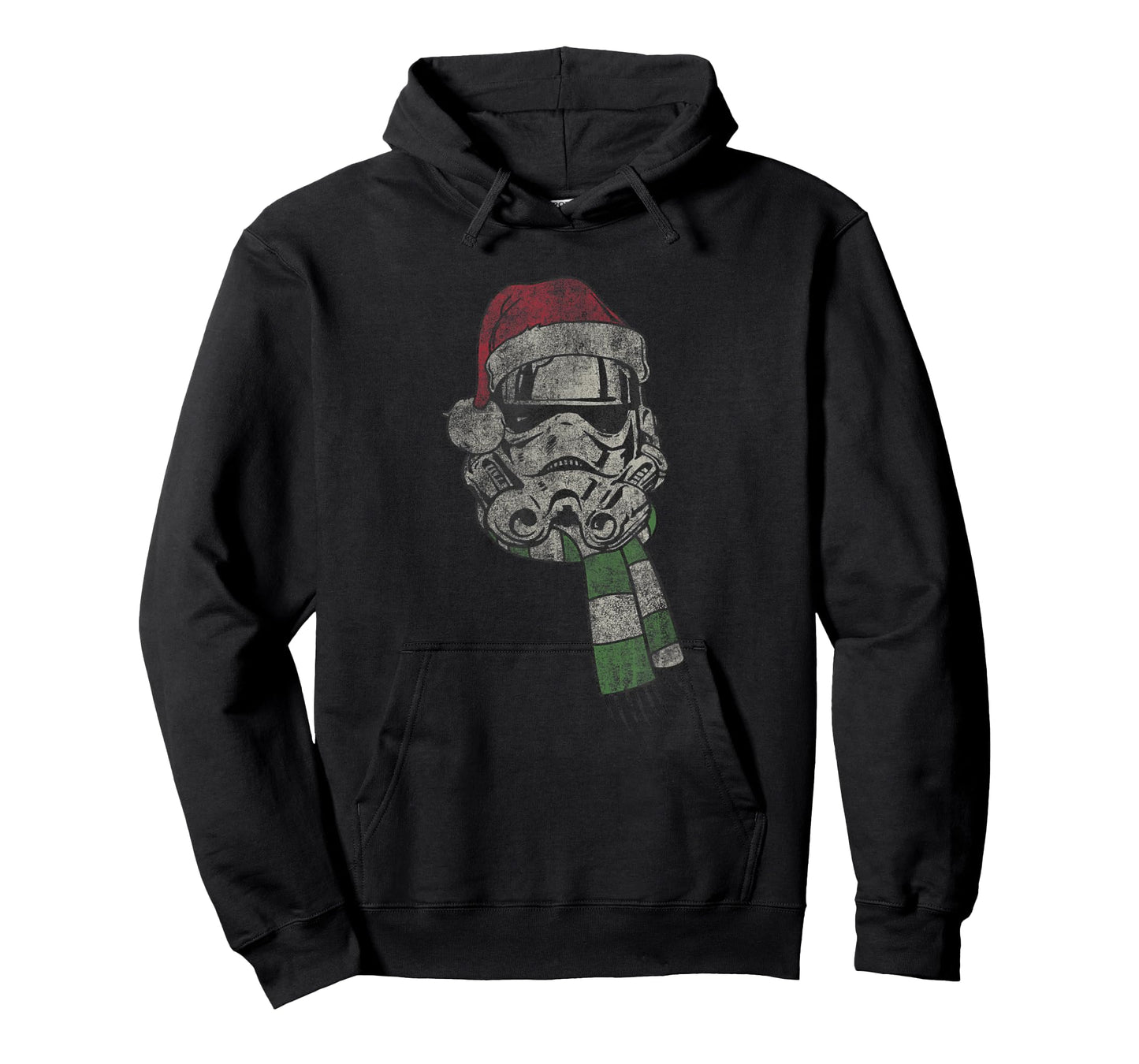 Star Wars Christmas Stormtrooper Santa Hat Distressed Logo T-Shirt