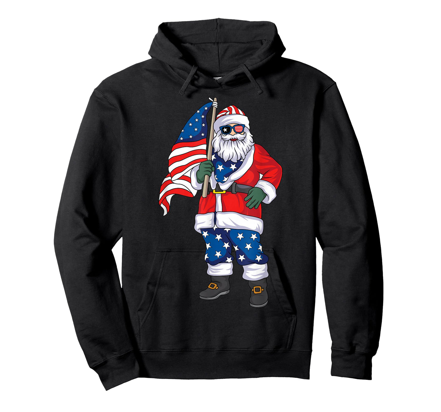 Patriotic Santa American Christmas 4th Of July Santa T-Shirt