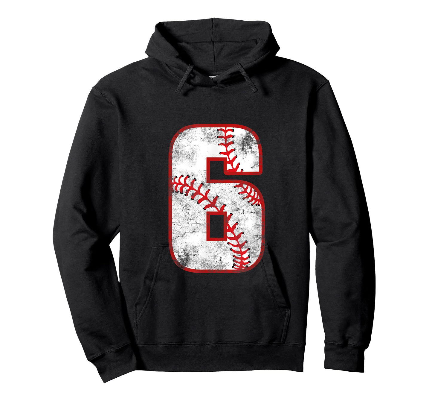 Vintage Baseball 6 Jersey Number T-Shirt