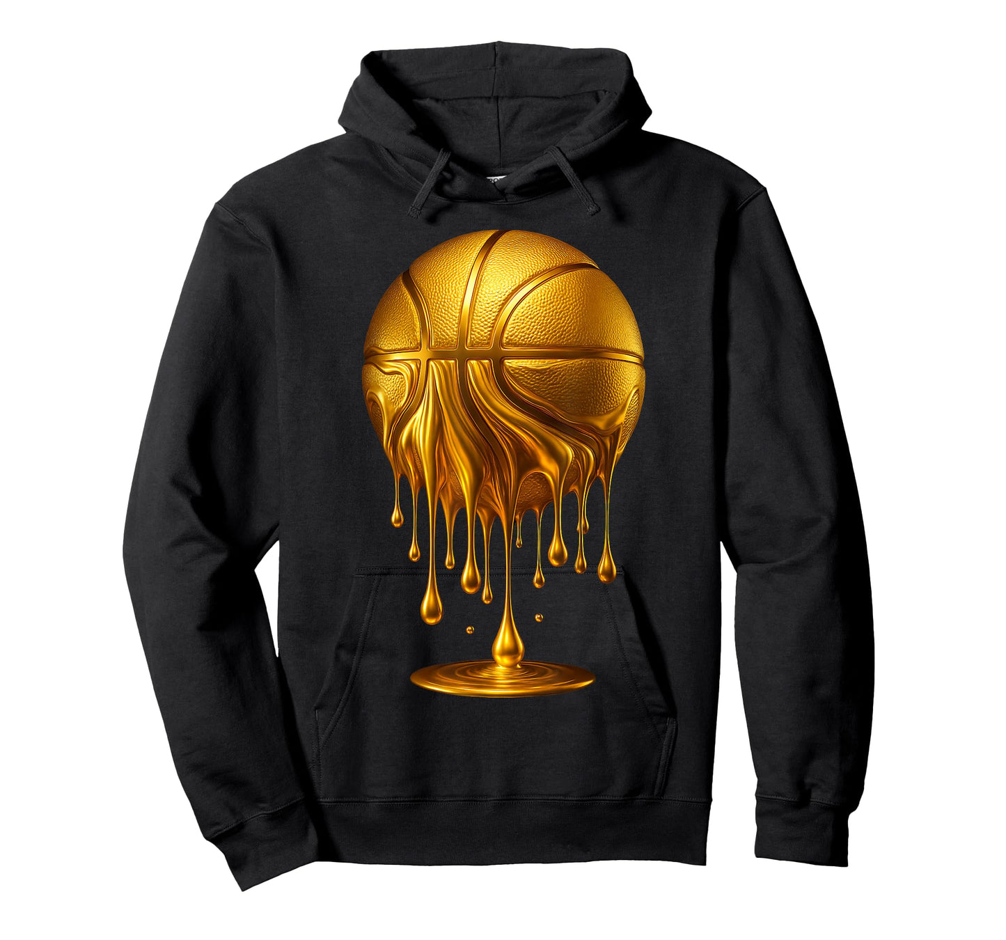 Dripping Gold Basketball Respect The Drip Basketball Hoop T-Shirt