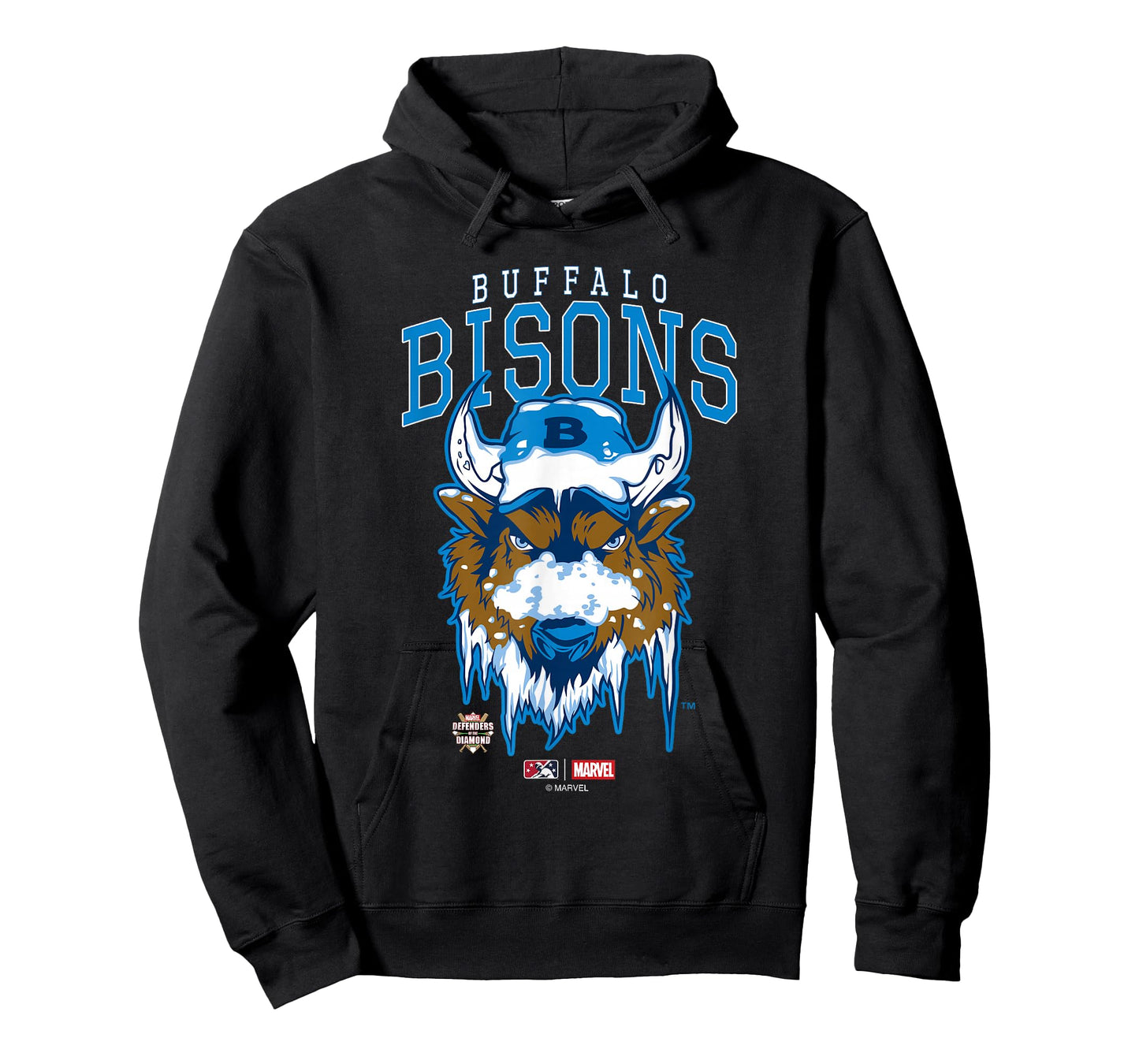 Marvel x MiLB Buffalo Bisons Defenders Big Chest Logo T-Shirt