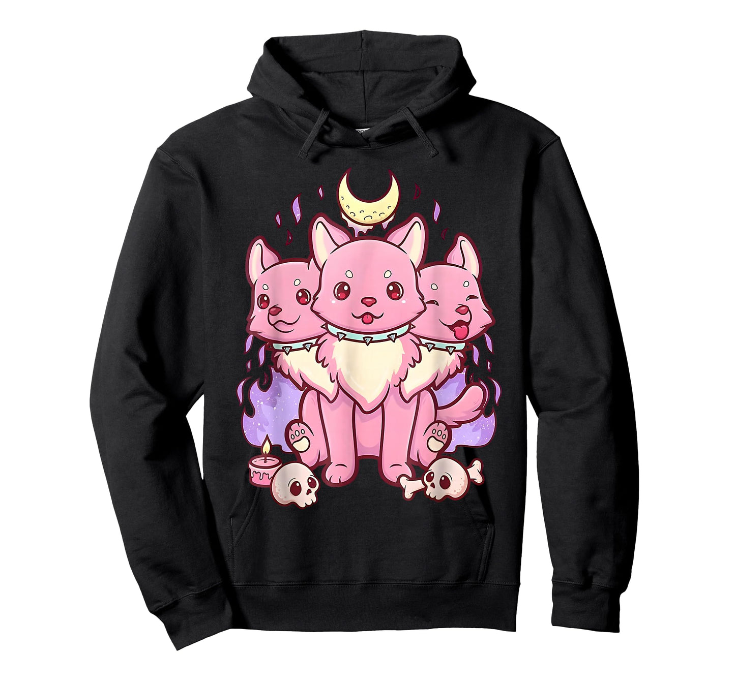 3 Headed Dog Kawaii Pastel Goth Cute Creepy Occult Cerberus T-Shirt