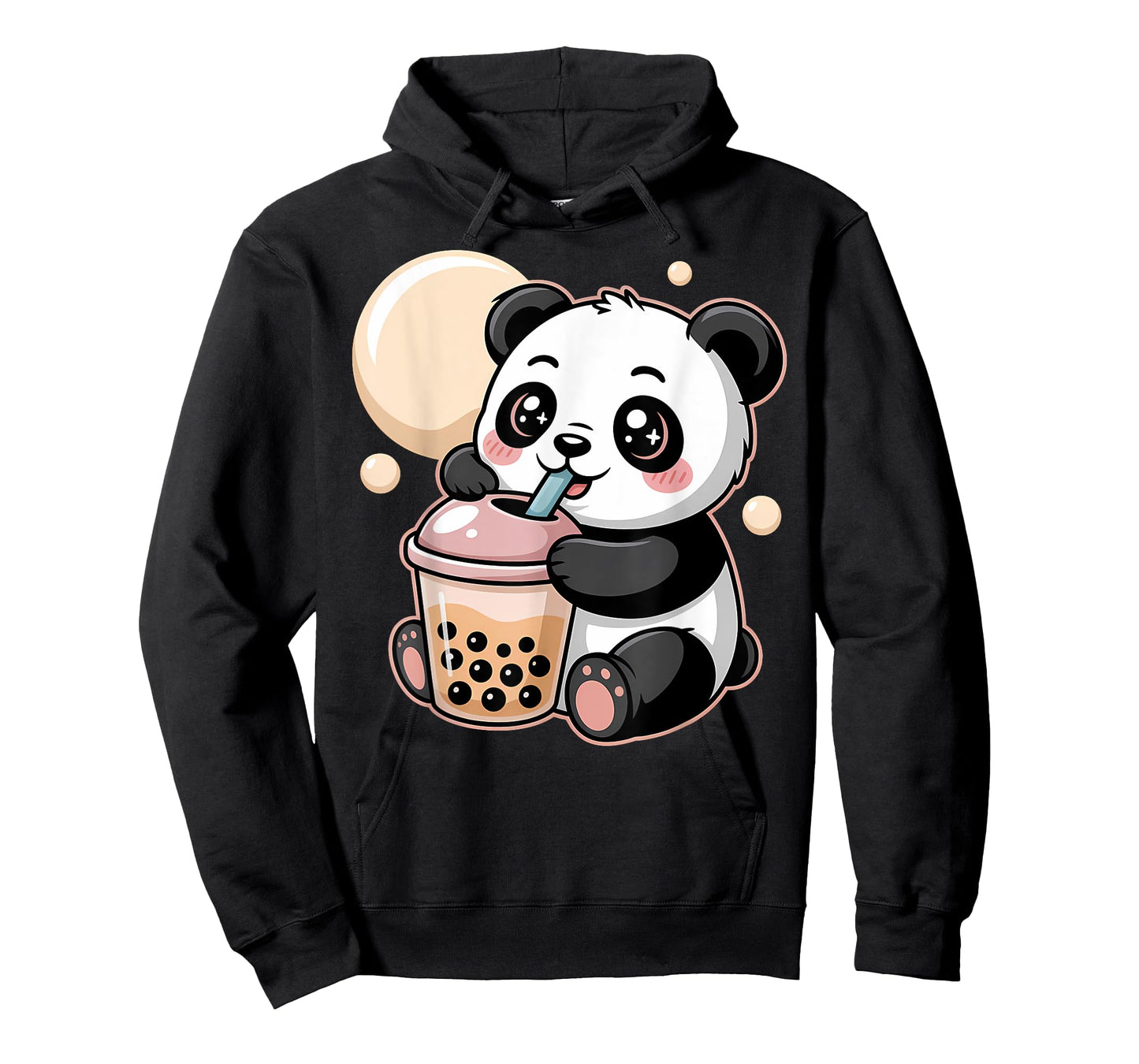 Cute Kawaii Panda Drinking Boba Bubble Tea Aesthetic T-Shirt