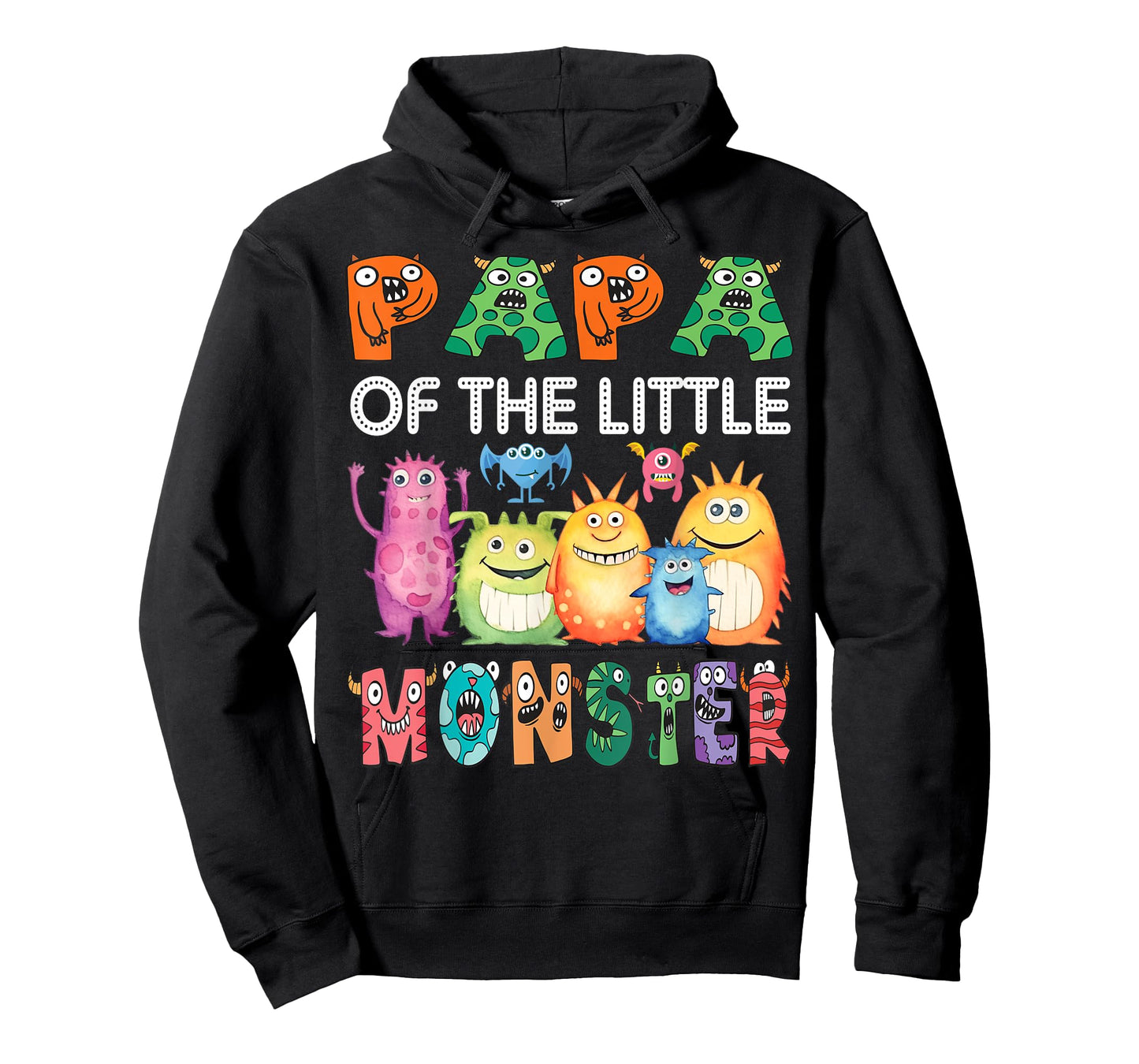 Papa Of The Little Monster Kids 1St Birthday Party T-Shirt