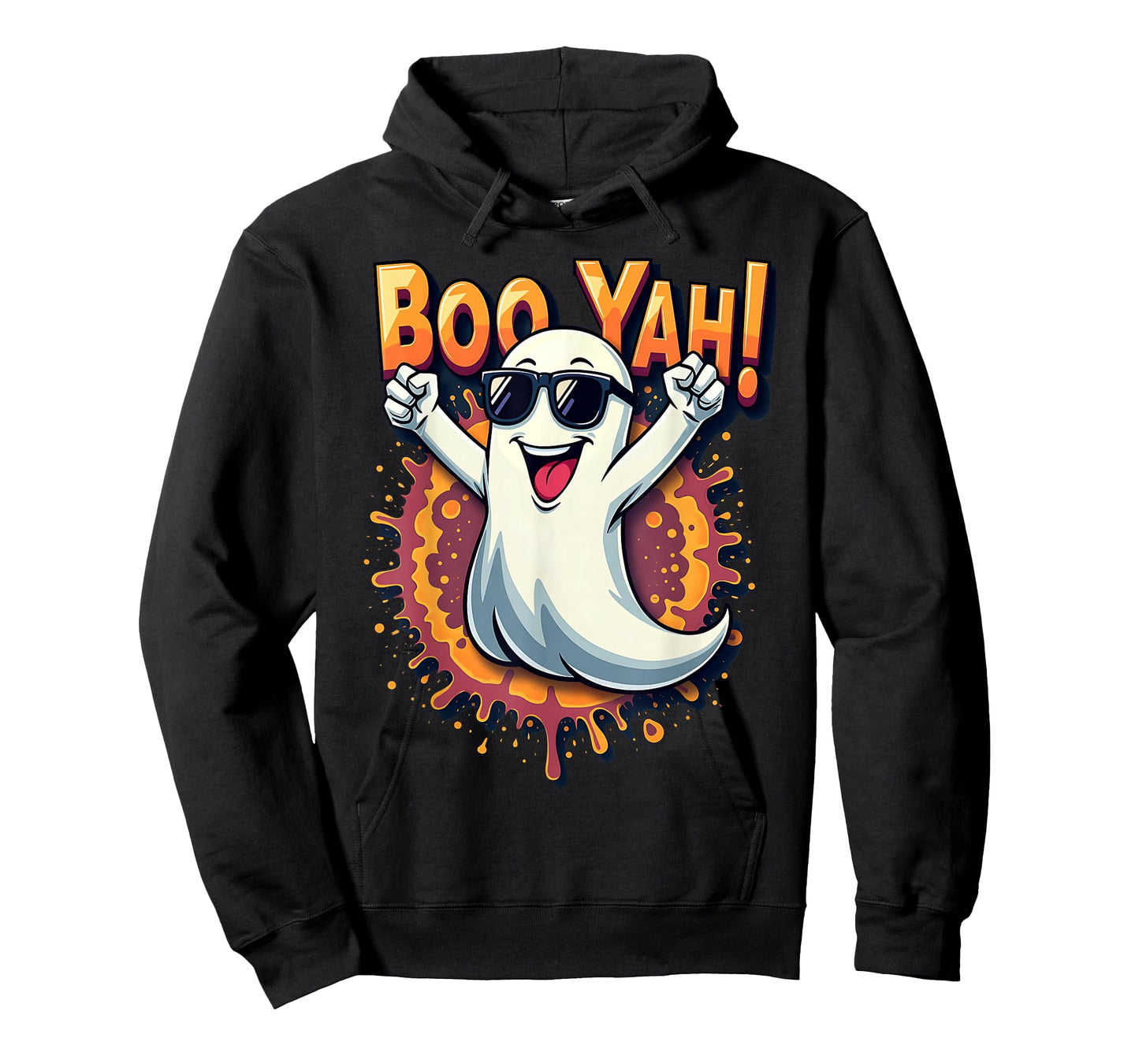 Funny Cool Boo Yah Booyah Rocking Ghost Spooky Boo Halloween T-Shirt