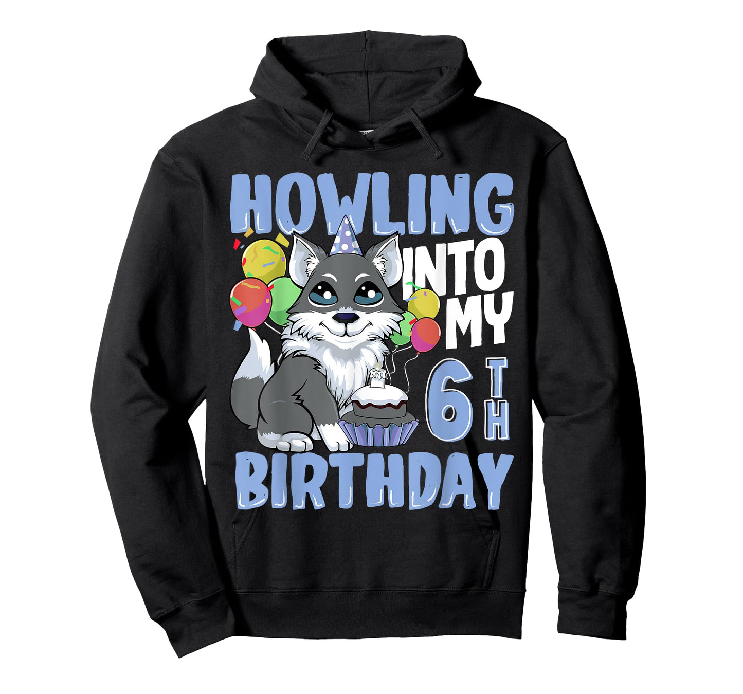Wolf for 6 Year Old Birthday for 6th Birthday Wolf Kids Boys T-Shirt