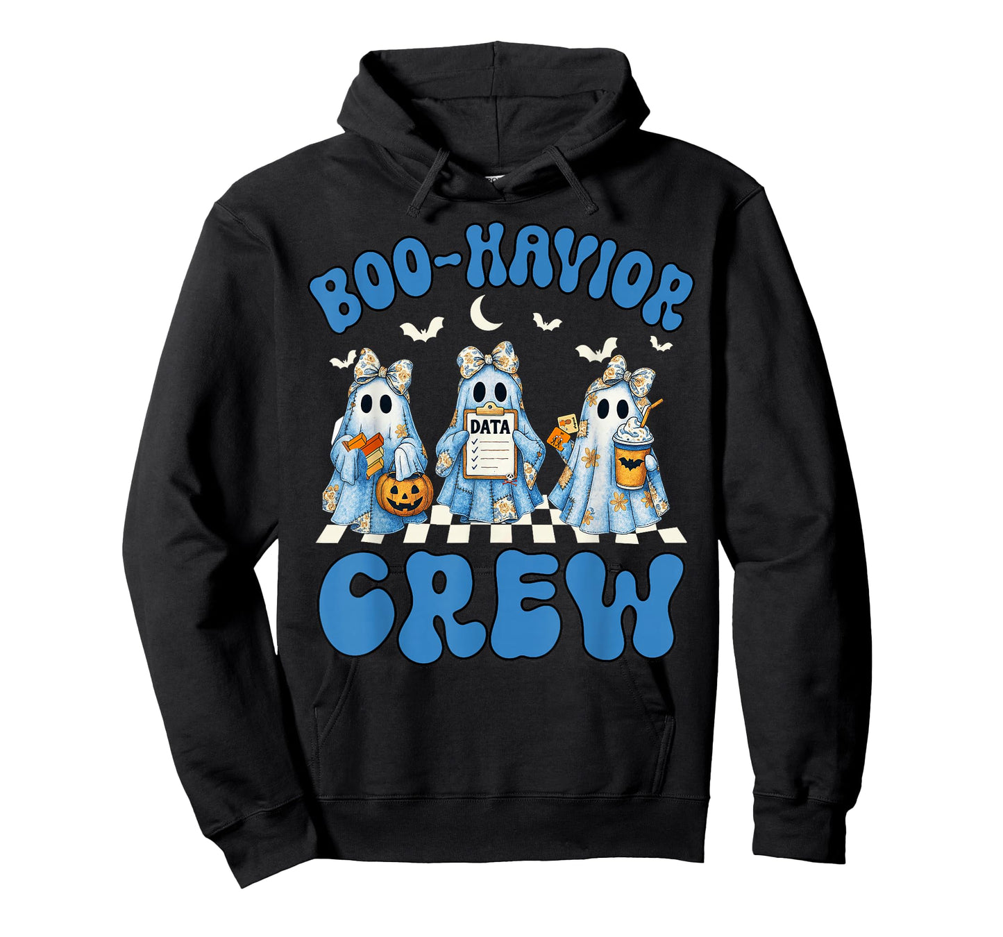 Groovy Boo Havior Crew Behavior Analyst Halloween Blue Denim T-Shirt
