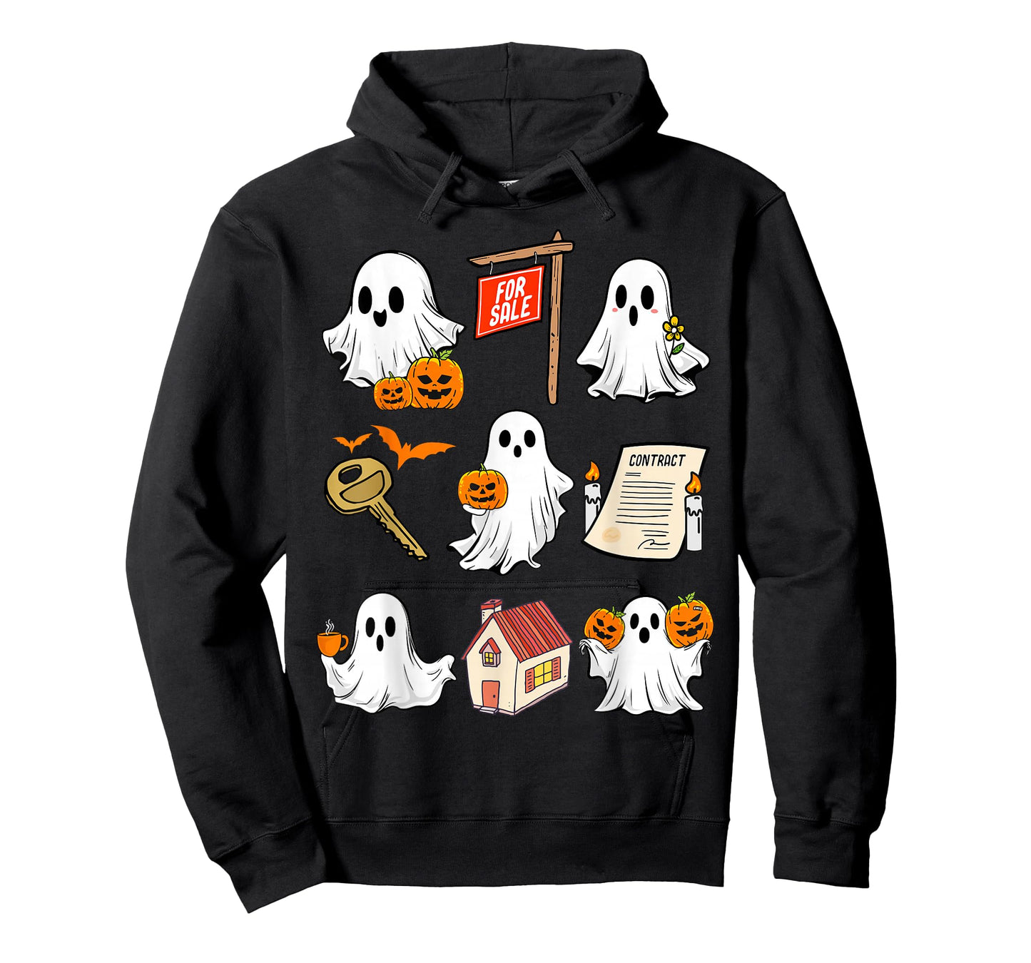Halloween Real Estate Agent Spooky Ghost Boo Broker Realtor T-Shirt
