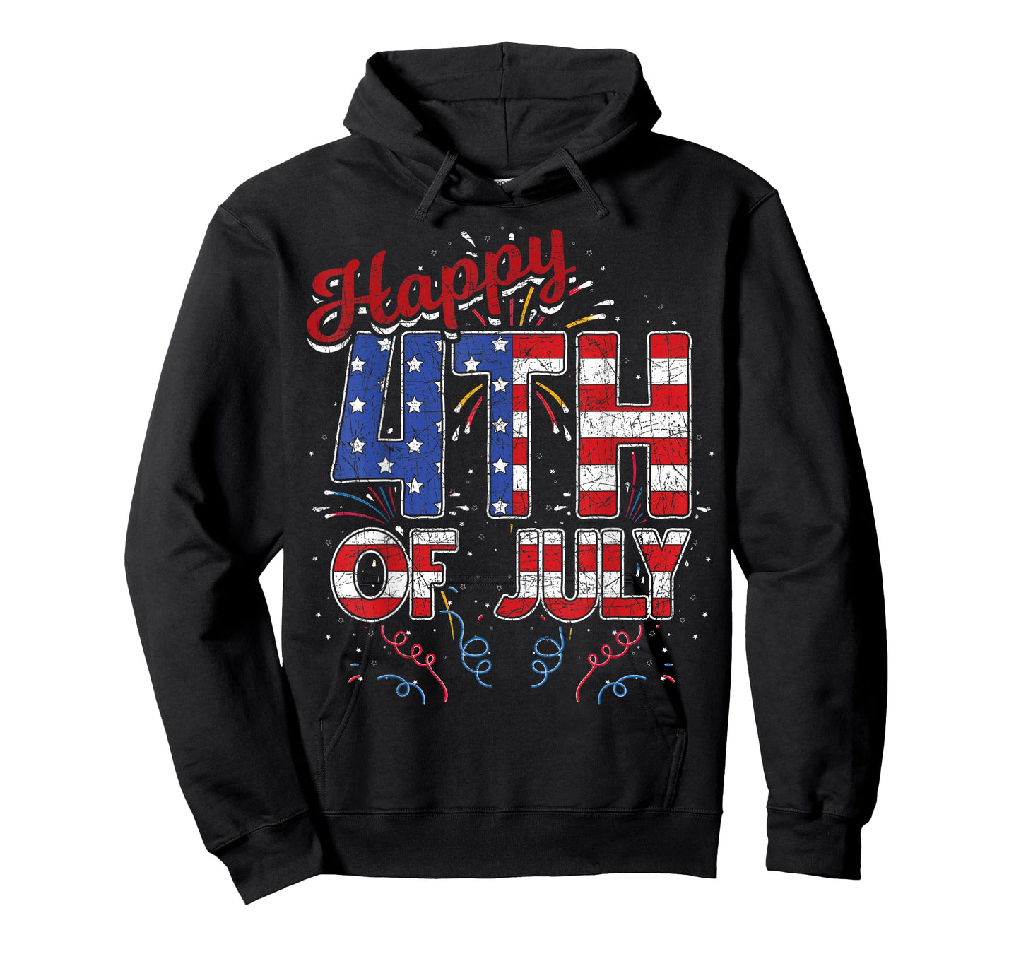 Fireworks Happy 4th of July US Flag American 4th of July T-Shirt