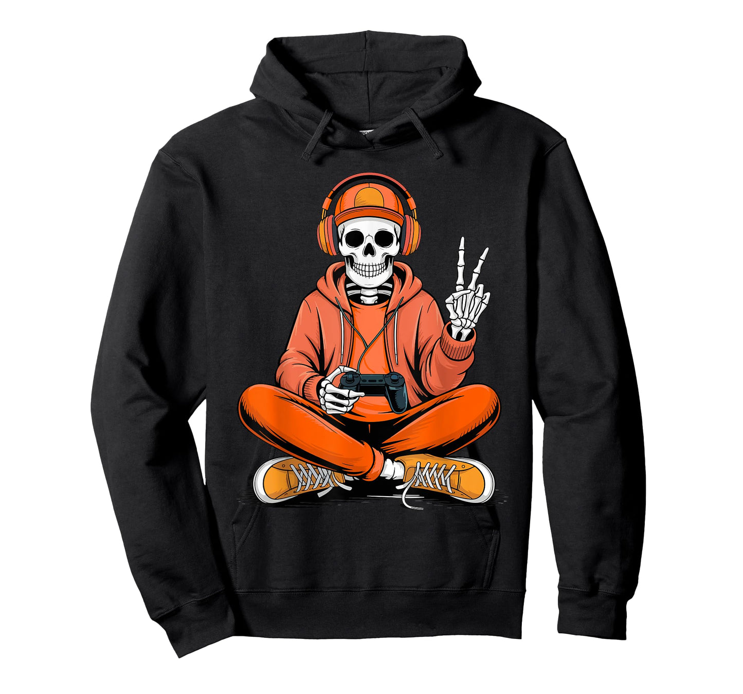 Skeleton Gamer Video Gaming Halloween Boys Men Kids T-Shirt