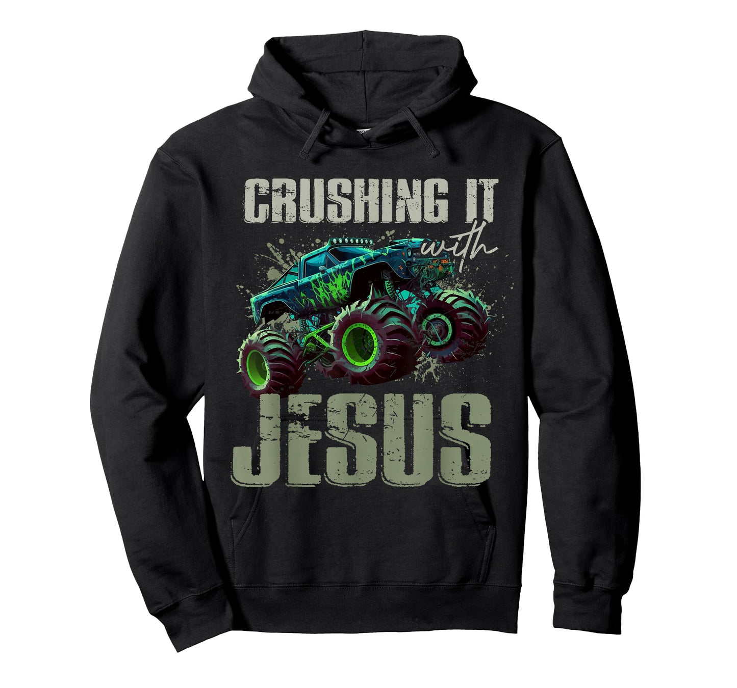 Crushing It With Jesus Shirt - Christian Monster Truck Jesus T-Shirt