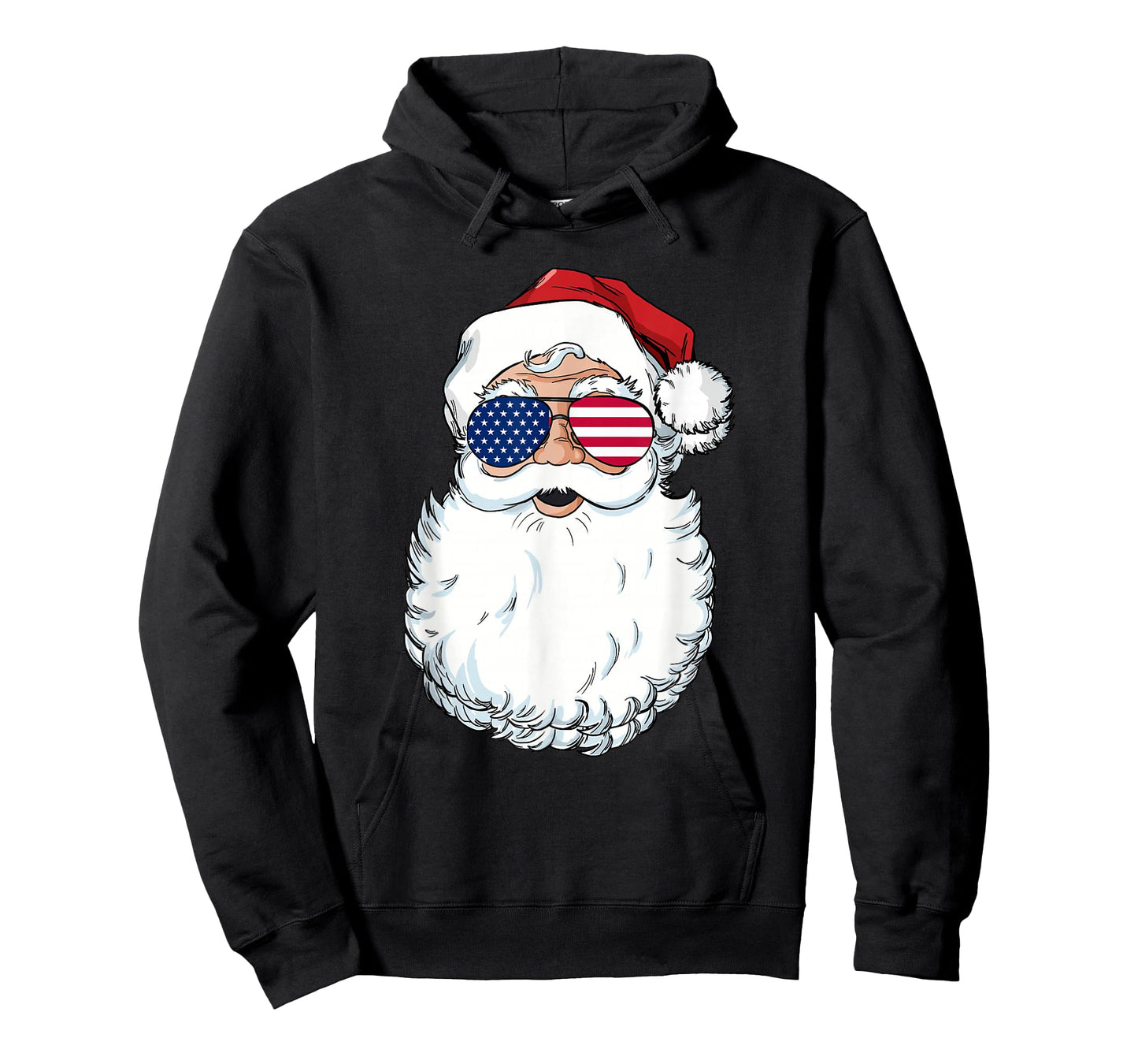 Santa Claus Patriotic USA Sunglasses Christmas in July Santa T-Shirt
