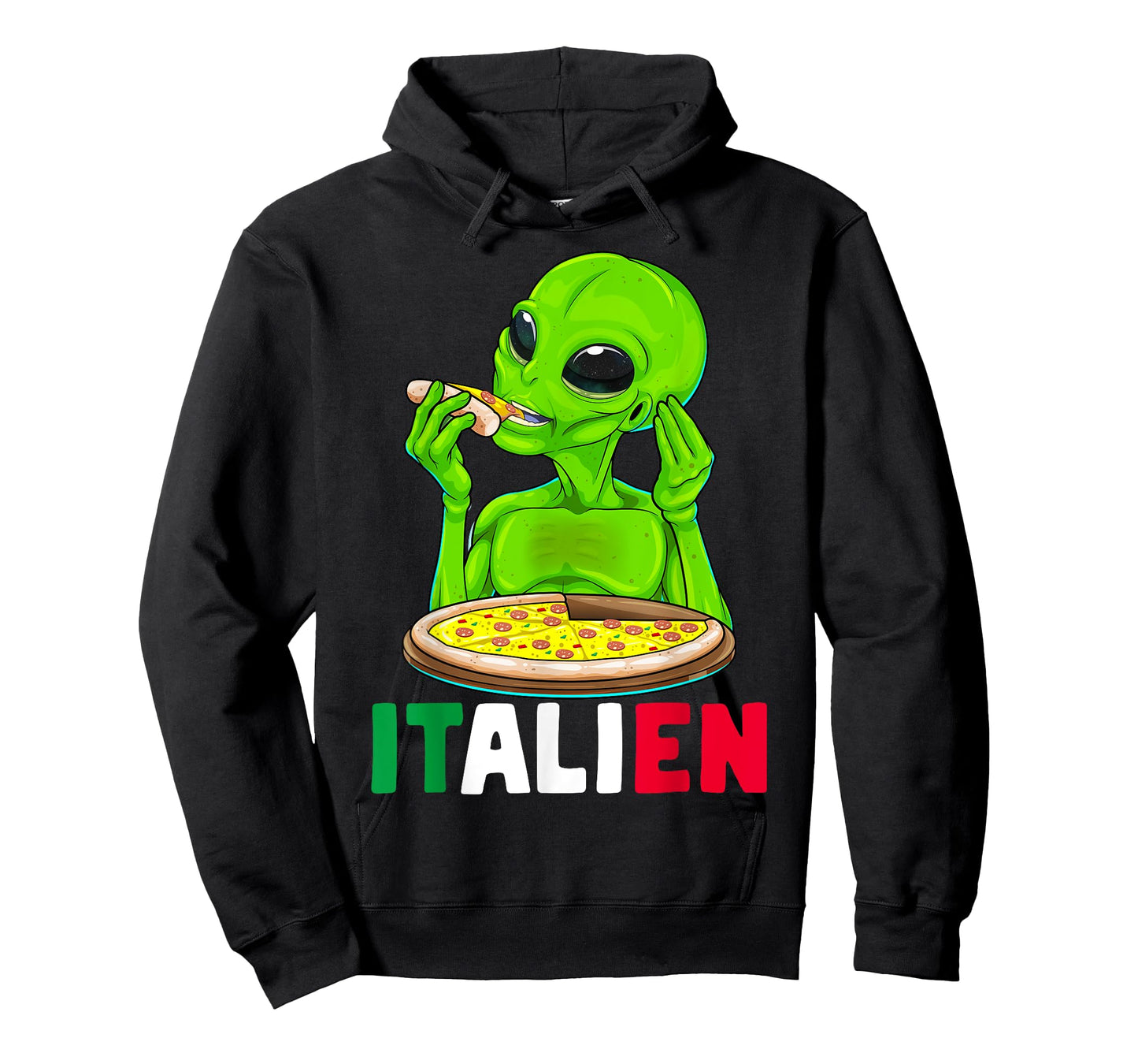 Italian Alien Italien Italy UFO Extraterrestrial Pizza Meme T-Shirt