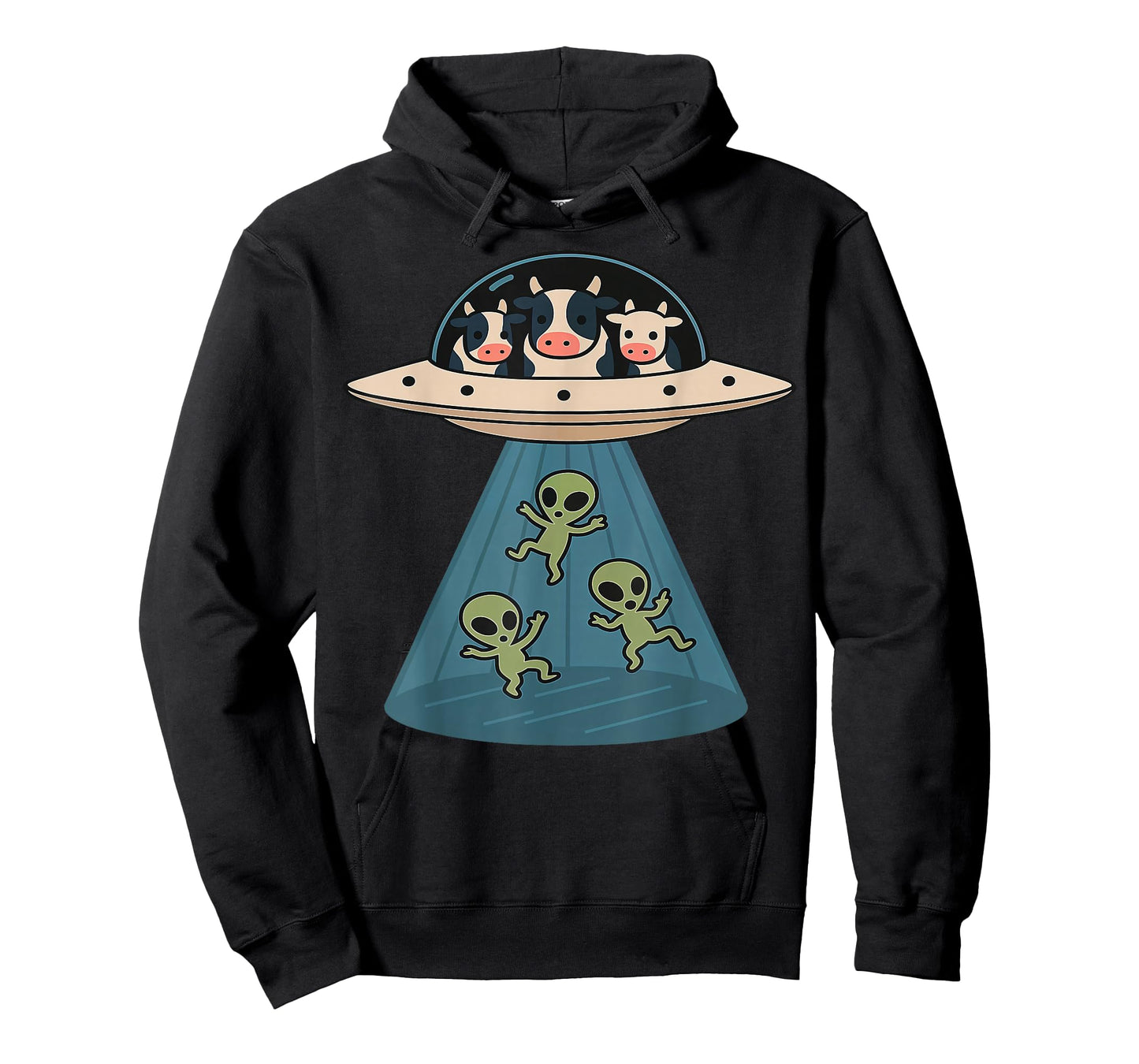 Cow Abducting Alien UFOs Farm Animals Funny Hilarious Humor T-Shirt
