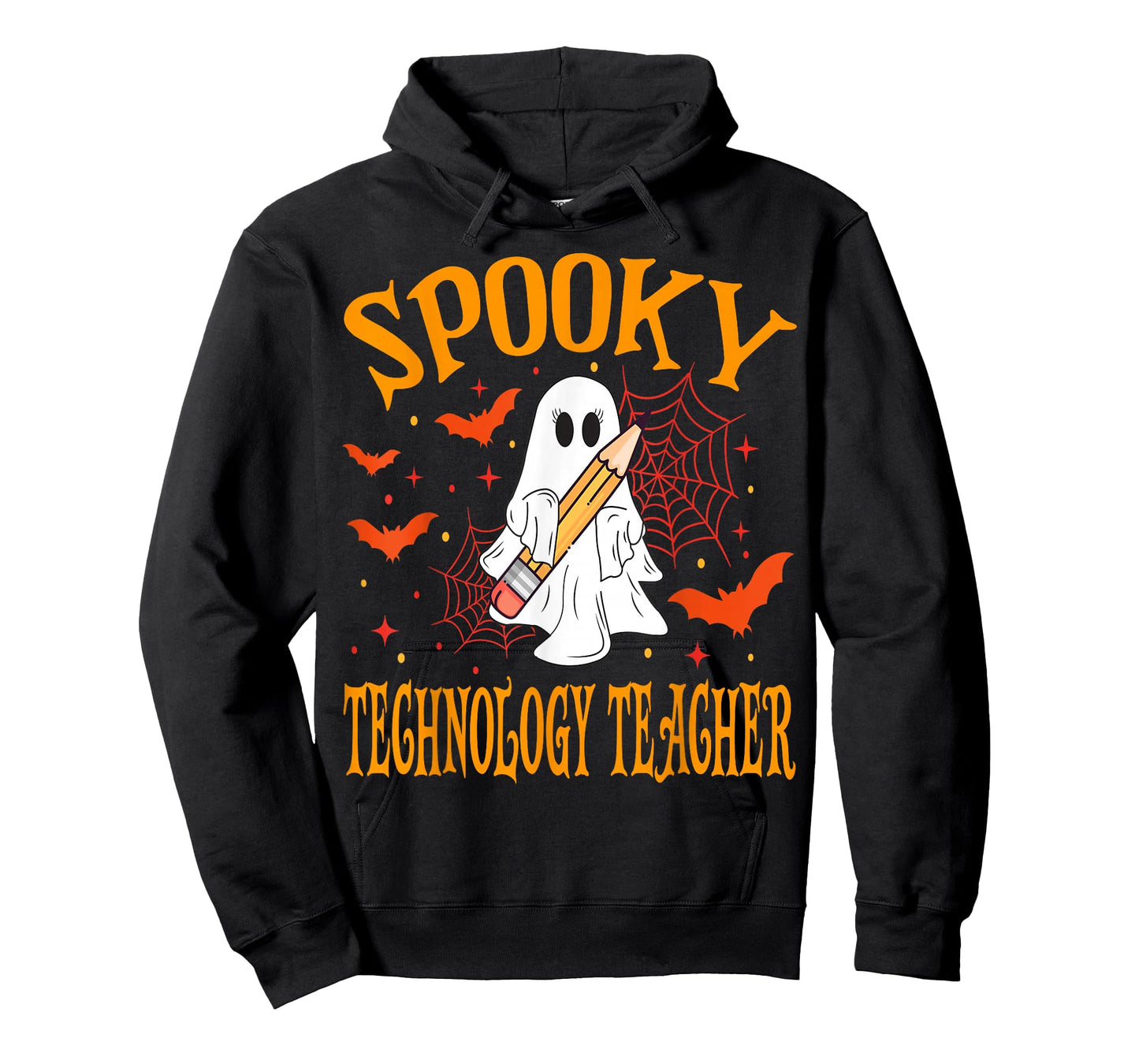 Spooky Technology Teacher Ghost Funny Halloween School T-Shirt