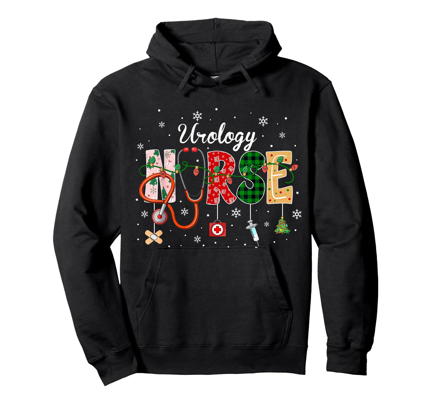 Urology Nurse Stethoscope Xmas Tree Cute Christmas T-Shirt