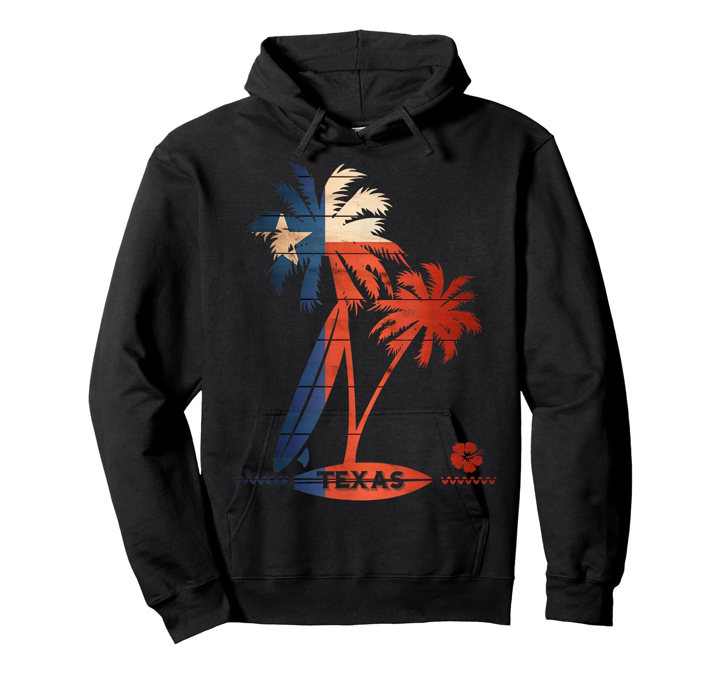 Surf Texas Palm Tree and Surfboard Tee Shirt T-Shirt
