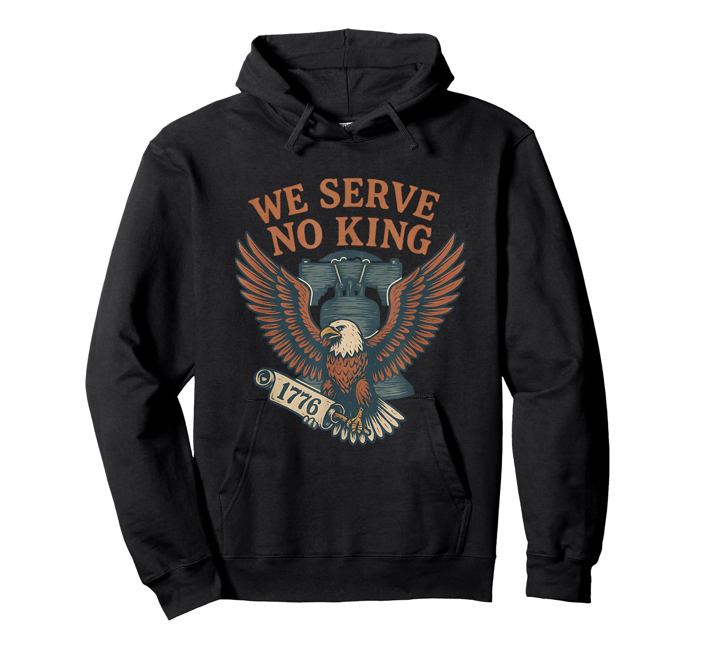 We Serve No King – Liberty Eagle 1776 Design T-Shirt