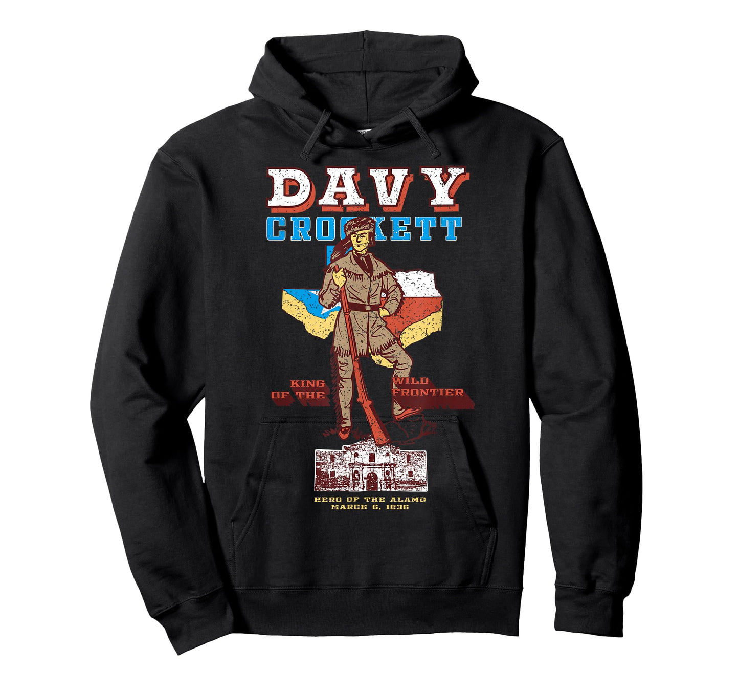 Davy Crockett Texas Alamo Cowboy Vintage Souvenir T-Shirt