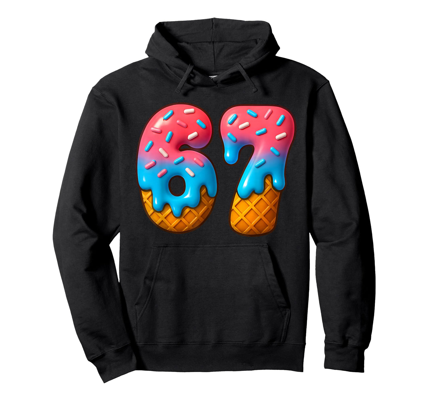 67 Meme Ice Cream Drip 6 7 Gen Alpha Slang Funny Six Seven T-Shirt