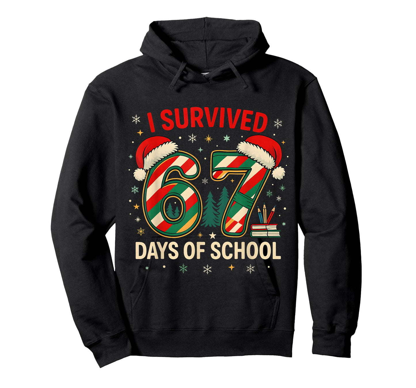 I Survived 67 Days of School Christmas Teacher T-Shirt
