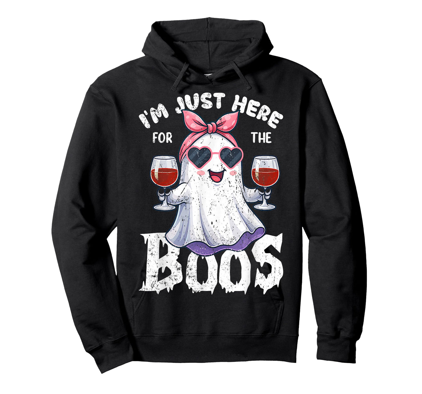I'm Just Here For The Boos Cute Ghost Halloween Costume T-Shirt