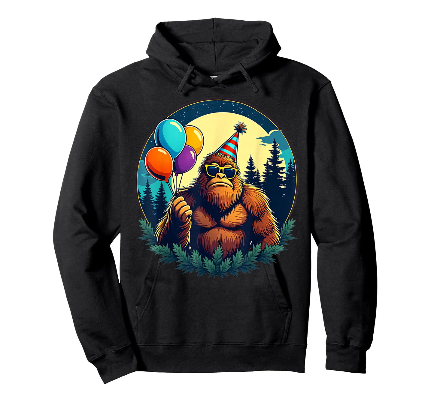 Bigfoot Birthday Party Fun With Balloons T-Shirt