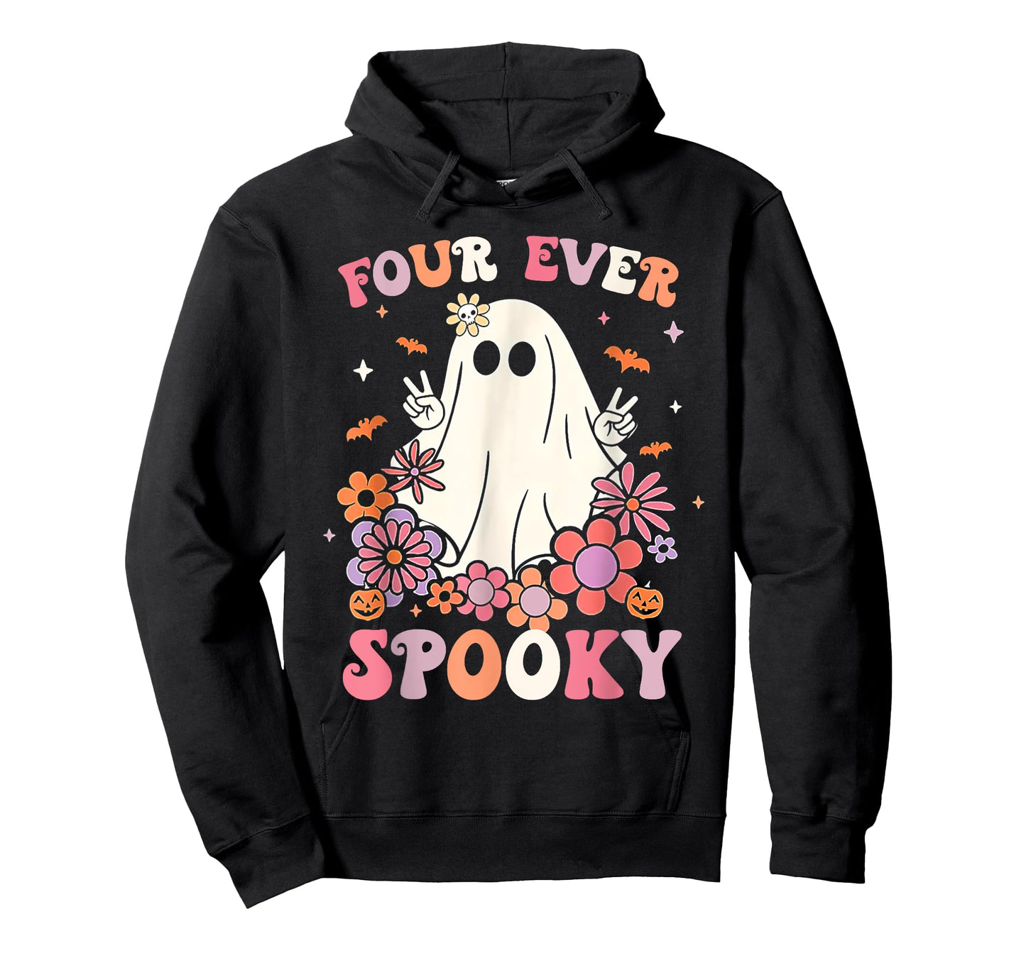 Four Ever Spooky Halloween 4th Birthday Party Decorations T-Shirt