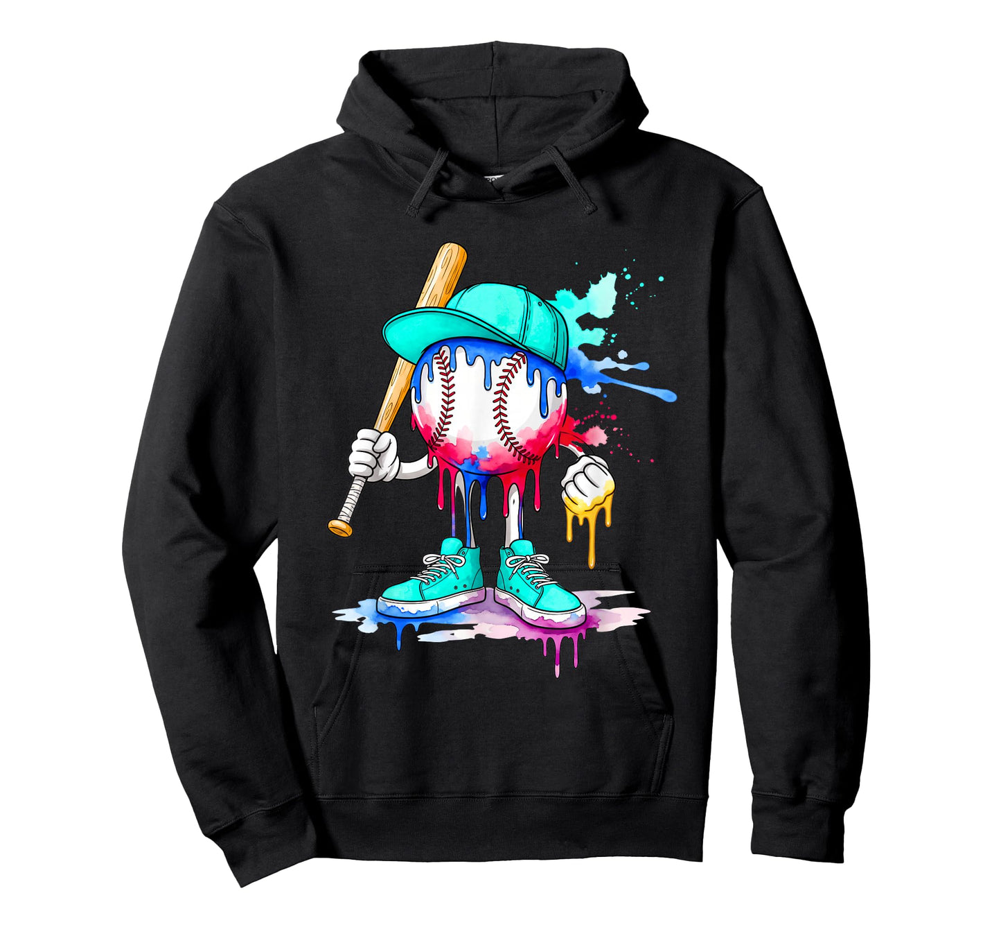 Ice Cream Drip Baseball Spots Baseball Drip for Girls Boys T-Shirt