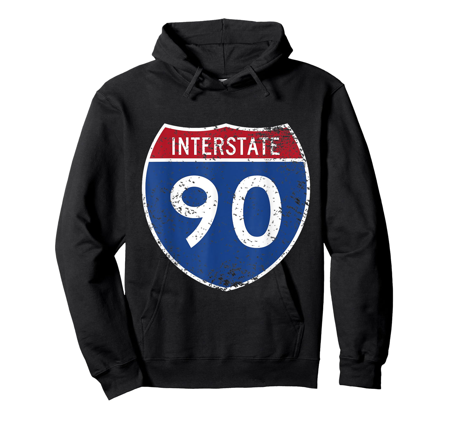 Interstate 90 Distressed Grunge Vintage Look T-Shirt T-Shirt