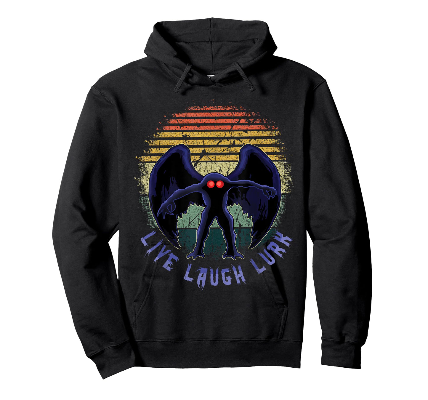 Monster Vintage Moth Man Laugh Live Lurk Halloween Cryptid T-Shirt