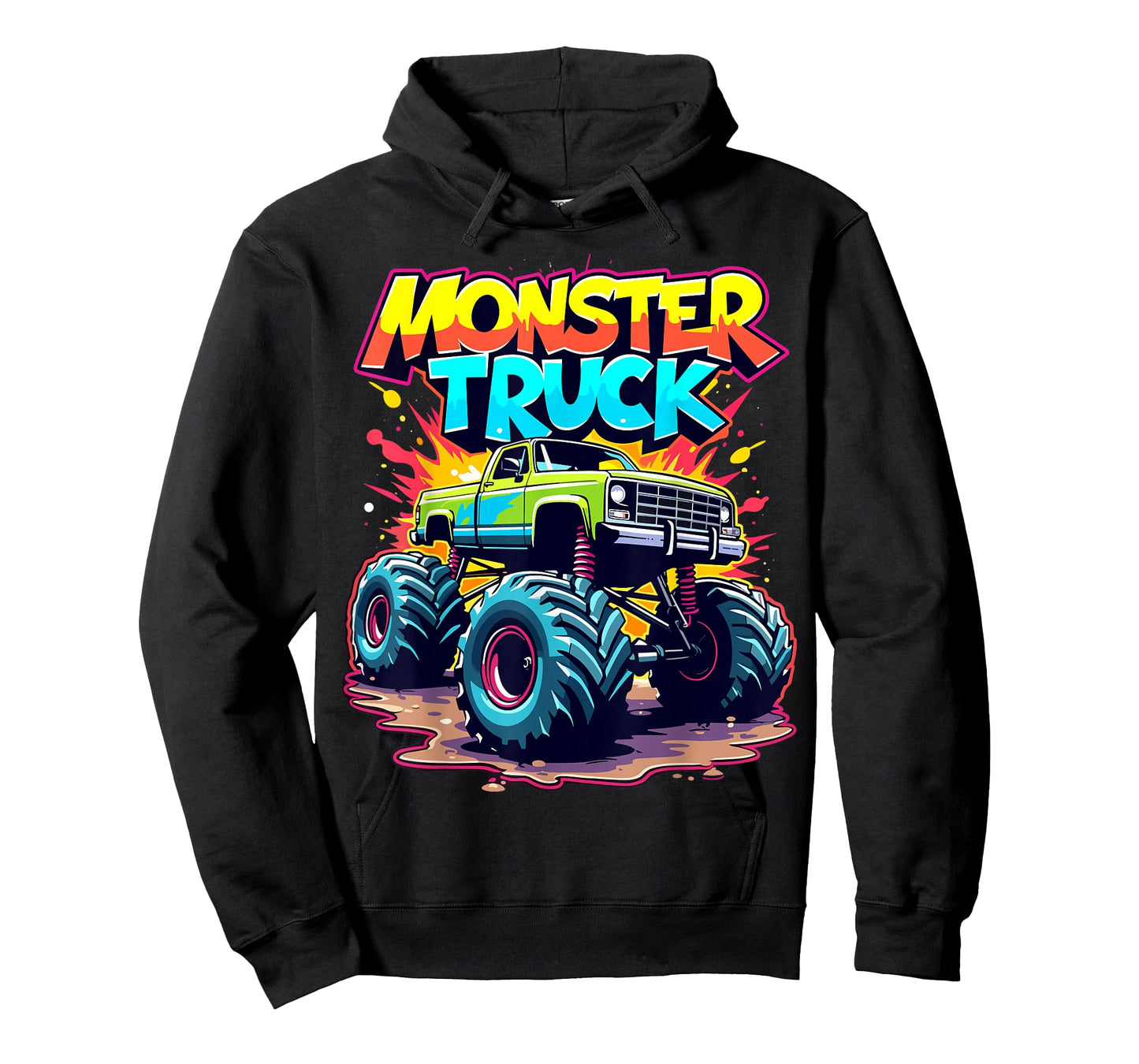 Monster Truck Birthday Party Colorful Monster Trucks T-Shirt