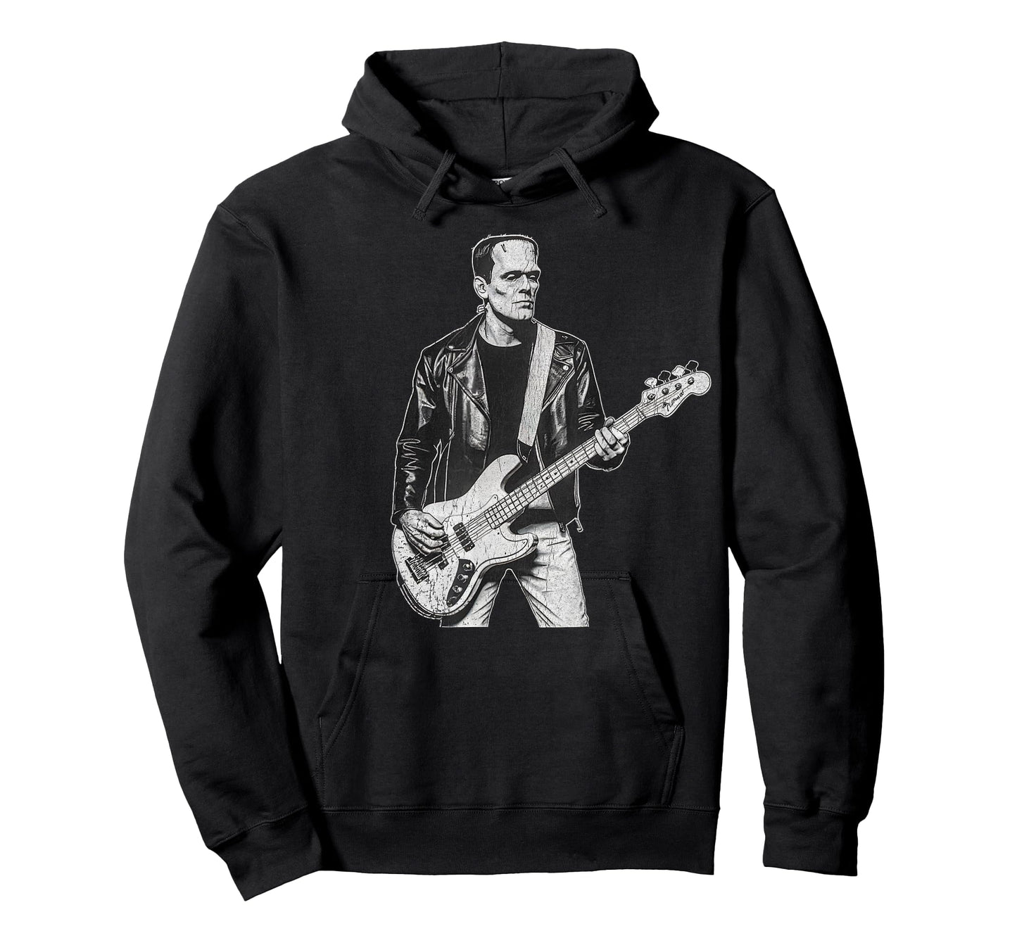 Vintage Frankenstein Bass Player Bass Guitar Rock and Roll T-Shirt